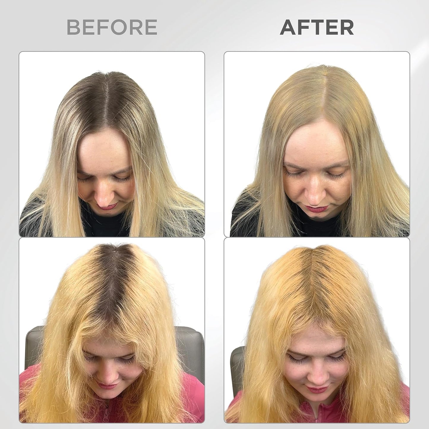 THICK FIBER Root Touch Up & Hairline Powder with Brush (LARGE 10g) – Covers Grey Roots, Thinning Hair & Bald Spots – Sweat & Water Resistant Hair Concealer for Women & Men (Blonde)