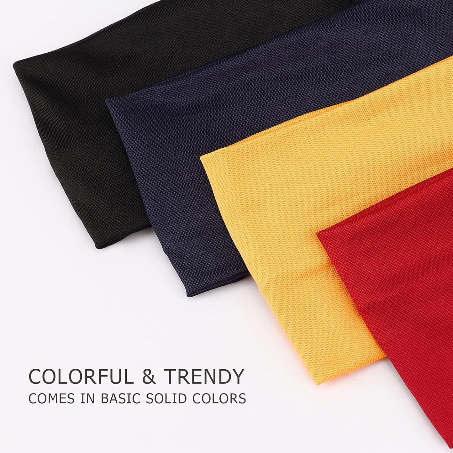 DRESHOW 8 Pack Headbands for Women Yoga Knotted Headbands Elastic Criss Cross Hair Accessories Sports Head Wrap Non Slip