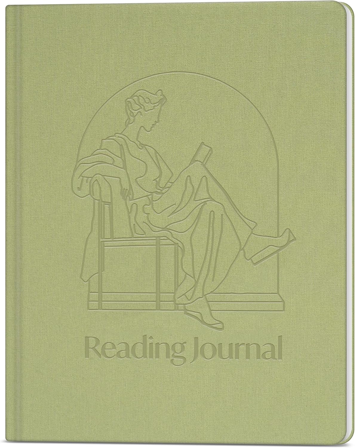 Skyline Reading Journal – Book Review Log & Tracker for Reading Tracking – Accessories & Gift for Book Lover, 7.6x9.2” (Mint Debossed)