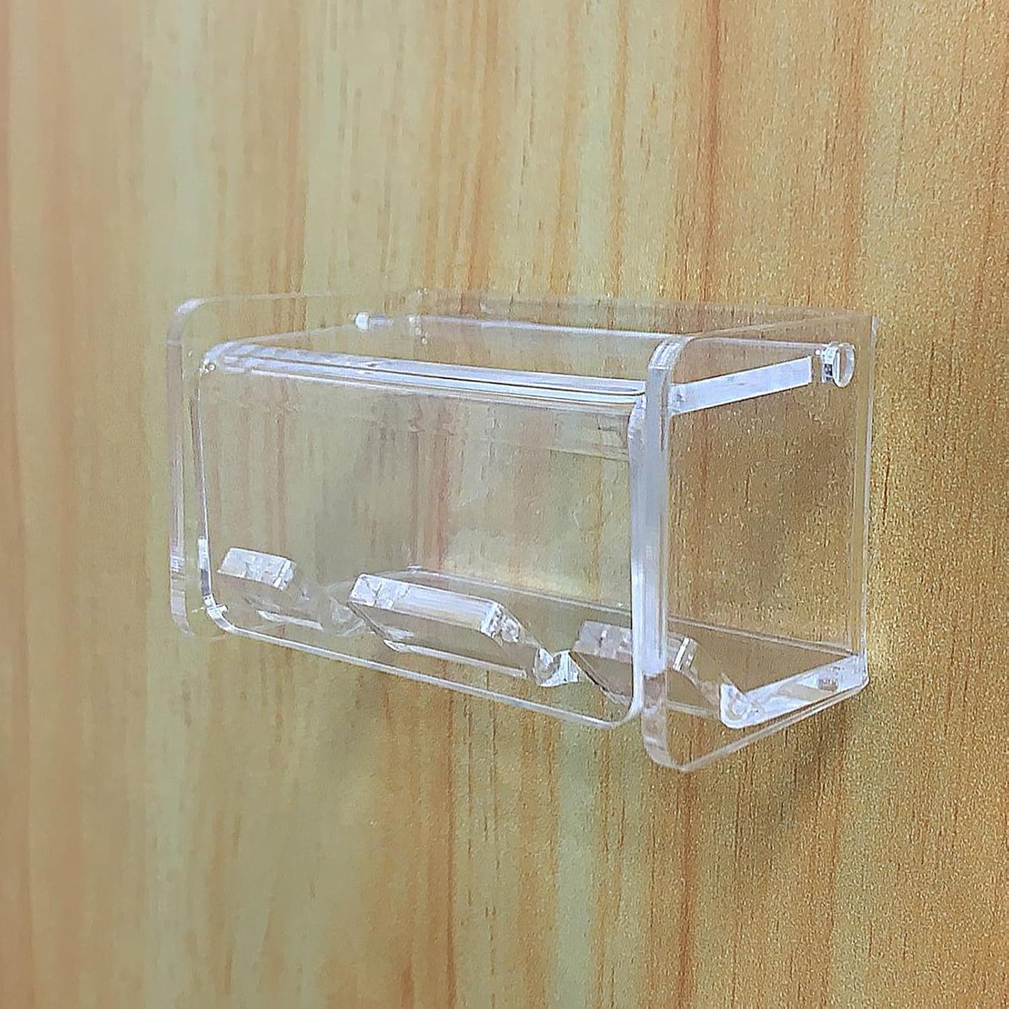 Toothbrush Holder Wall Mounted with Cover for Bathroom, 2 Slots Toothbrush Storage Organizer for Shower, Self Adhesive Toothbrush Hanger Rack for Dorm, Cabinet (Clear)