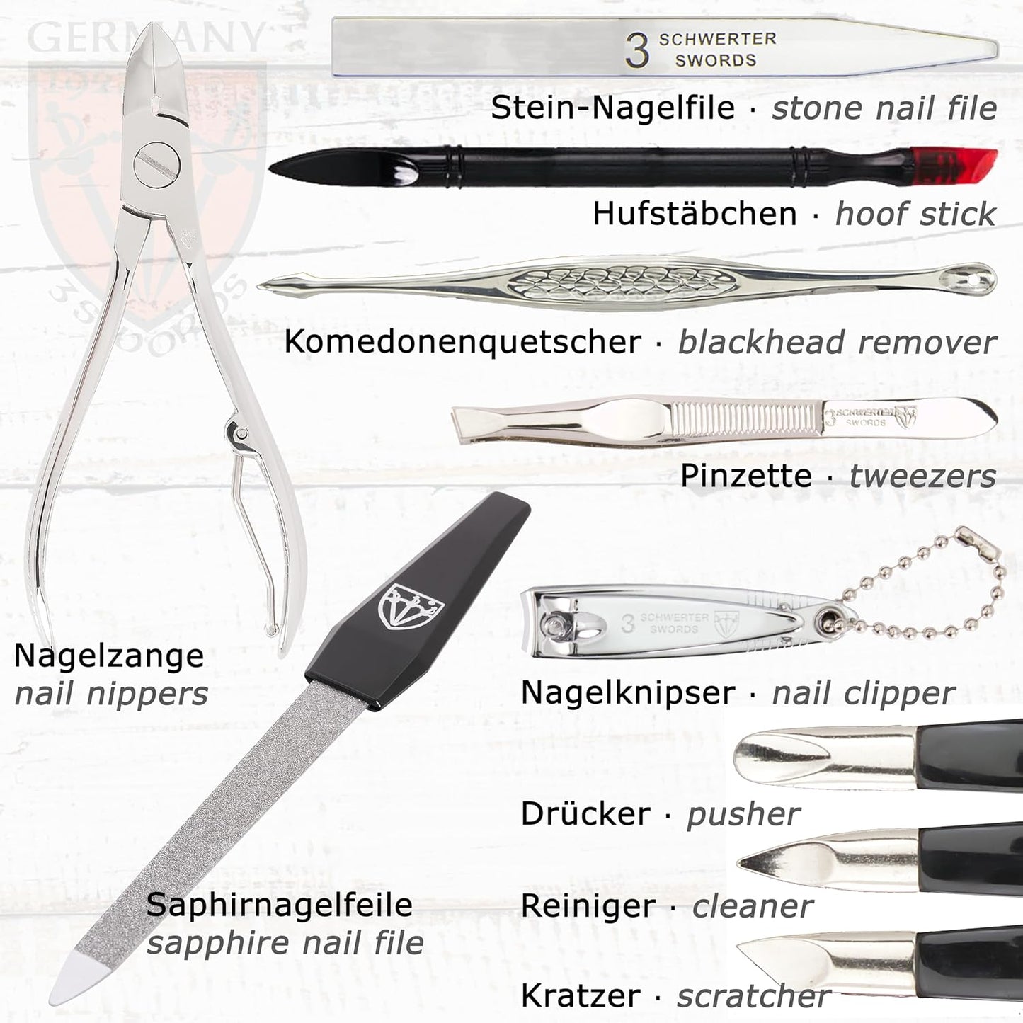 3 Swords Germany – manicure pedicure set kit (009)