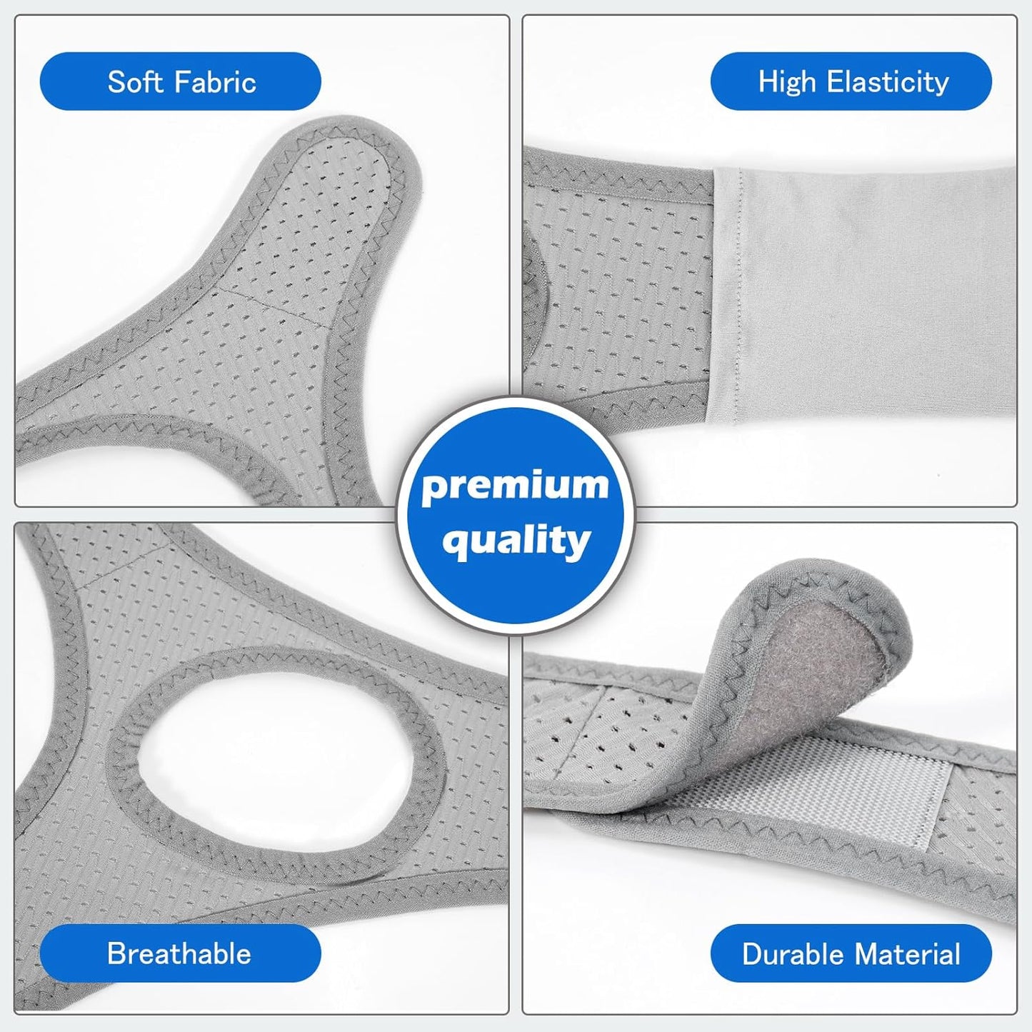 Forzacx Anti Snoring Chin Strap - Light Breathable Cpap Chin Strap Snoring Solution, Comfortable Chin Portion Widen Softer, Efficient Reduce Snoring, Adjustabl Sleep Chin Strap for Men Women - Grey