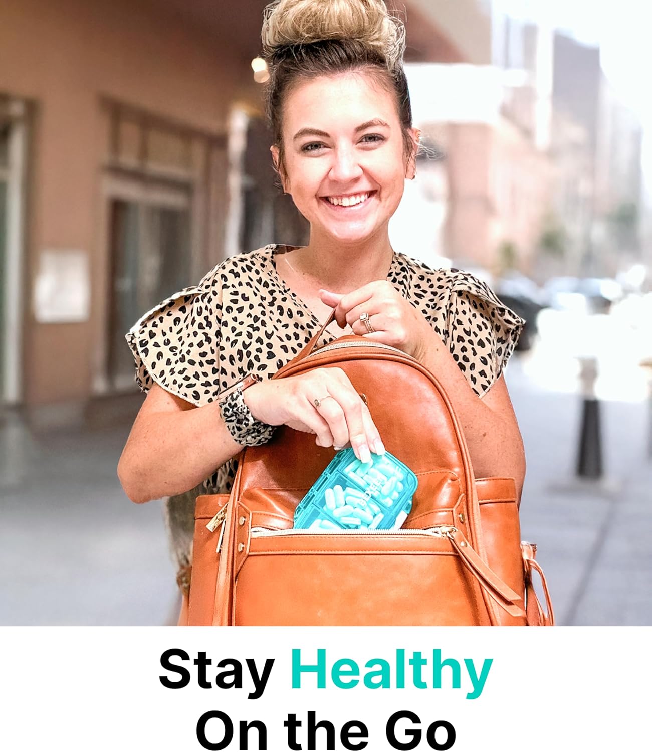 Travel Pill Organizer – Compact Medicine Kit for Purse, Portable Pharmacy Pill Box with Labels, Moisture-Proof Vitamin & Supplement Holder with 7 Secure Compartments for Home & Travel