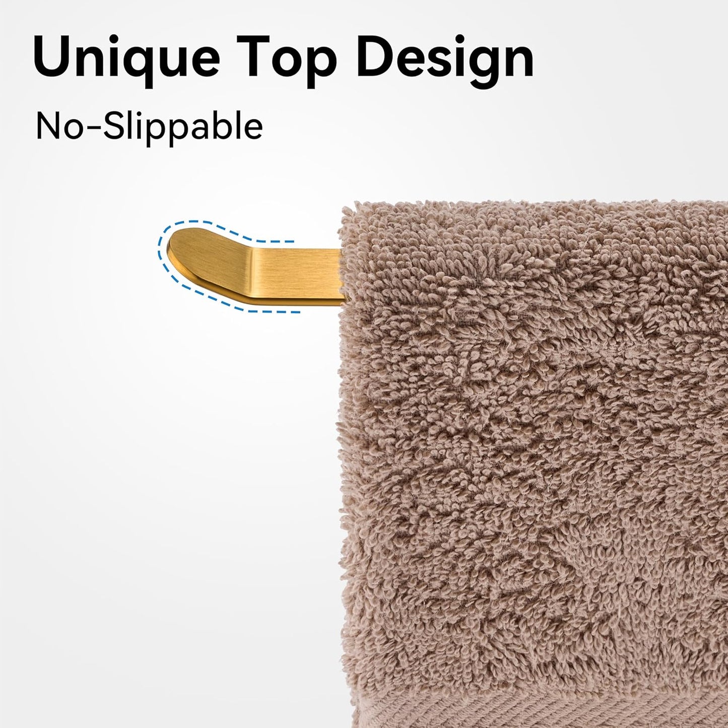 Gold Hand Towel Holder Stand – Countertop T-Shaped Stainless Steel Towel Rack with Non-Slip Base for Vanity and Kitchen