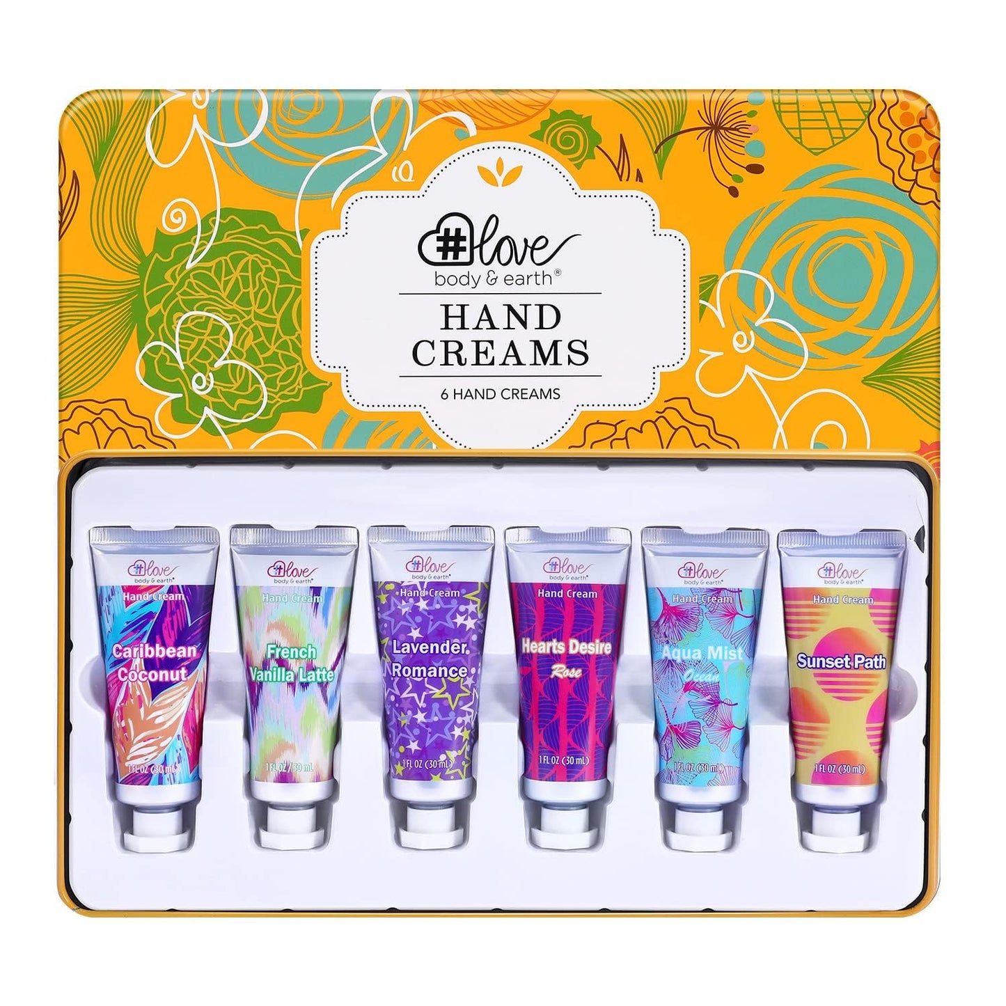 BODY & EARTH # LOVE Hand Cream Hand Lotion Gifts Set for Women, 6-Pack of Hand Cream Travel Size Hand Lotion for Nourishing Dry Hands, Birthday Christmas Gifts for Women
