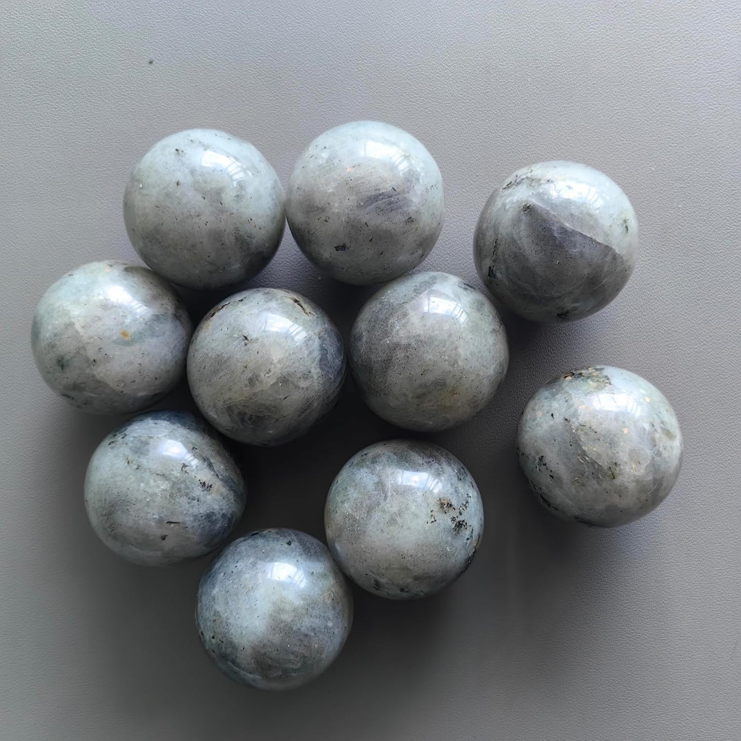 Hand Exercise Balls 30mm for Women - Set of 2 Natural Crystal Stone Spheres - Finger Joint Relief & Stress Relax, Perfect Size for Women's Hands, Moonstone