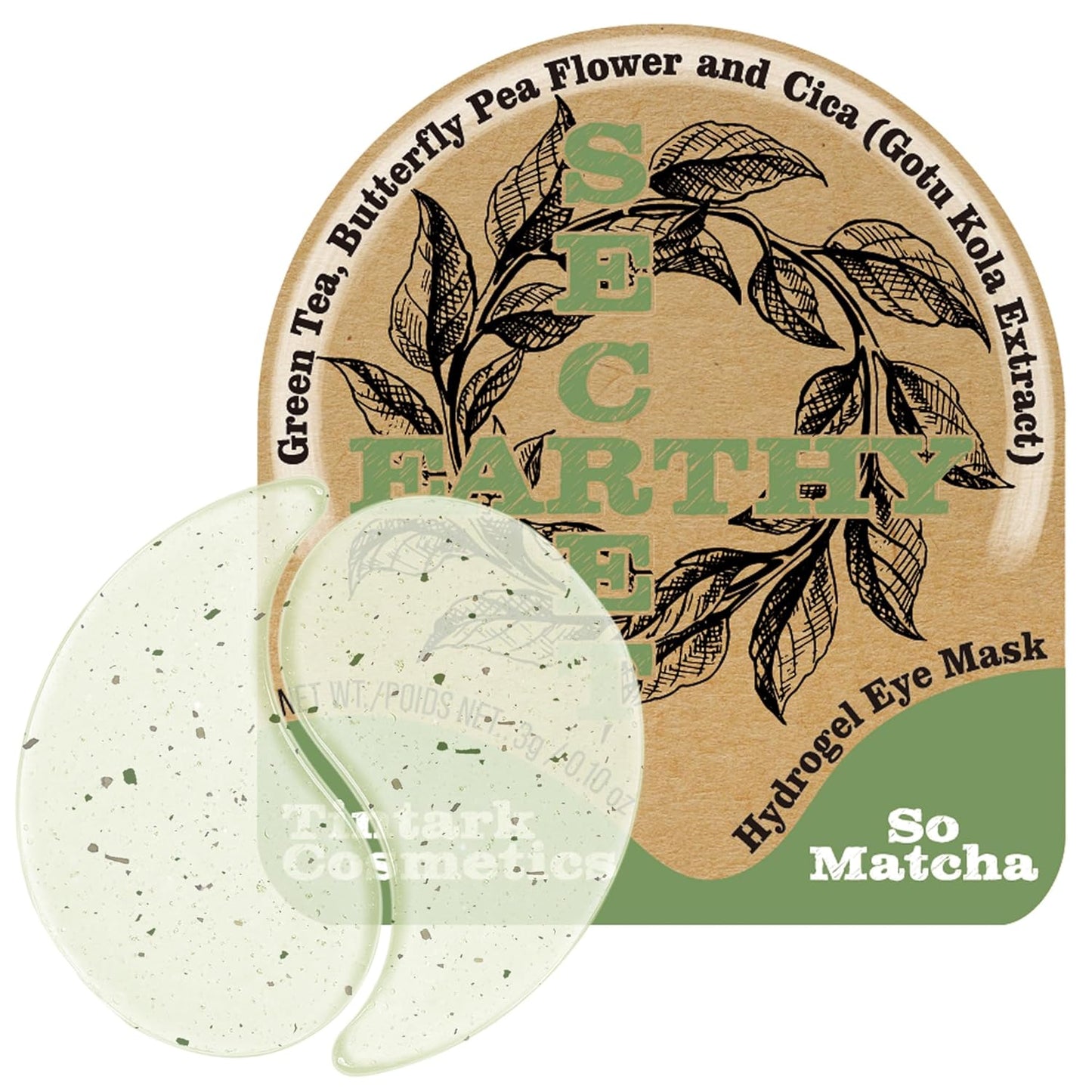 SoMatcha Calm Repair 5′ Hydrogel Under-Eye Patches, 28 Pairs — 5-Minute Soothing, Antioxidant Support & Deep Hydration — Ophthalmologist Tested