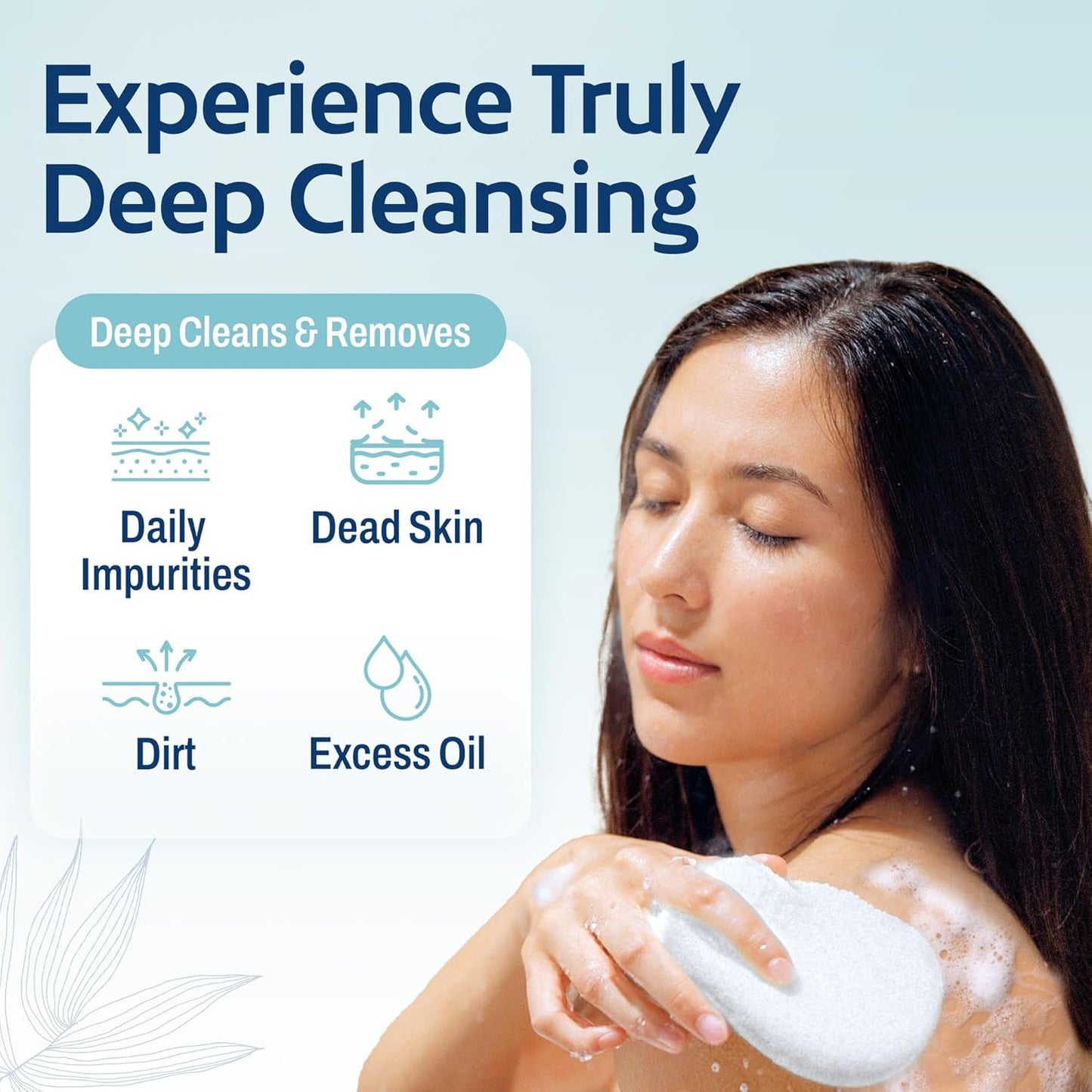 HartFelt Bath Sponges for Shower | Oval Body Wash Scrubber for Exfoliating Skin | Clean and Refresh Body, Back & Arms | Chemical-Free Body Sponge | Made in USA - Pack of 4