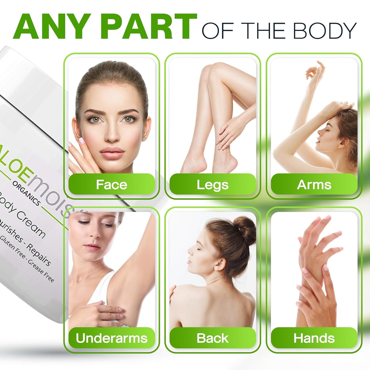 Organic Aloe Vera Lotion - Face & Body Moisturizing Cream with Natural Aloe Vera, Vitamin E Oil, Vitamin C, Retinol Cream, Shea Butter – Anti Aging Face Moisturizer for Women, Dry Skin (4 oz)