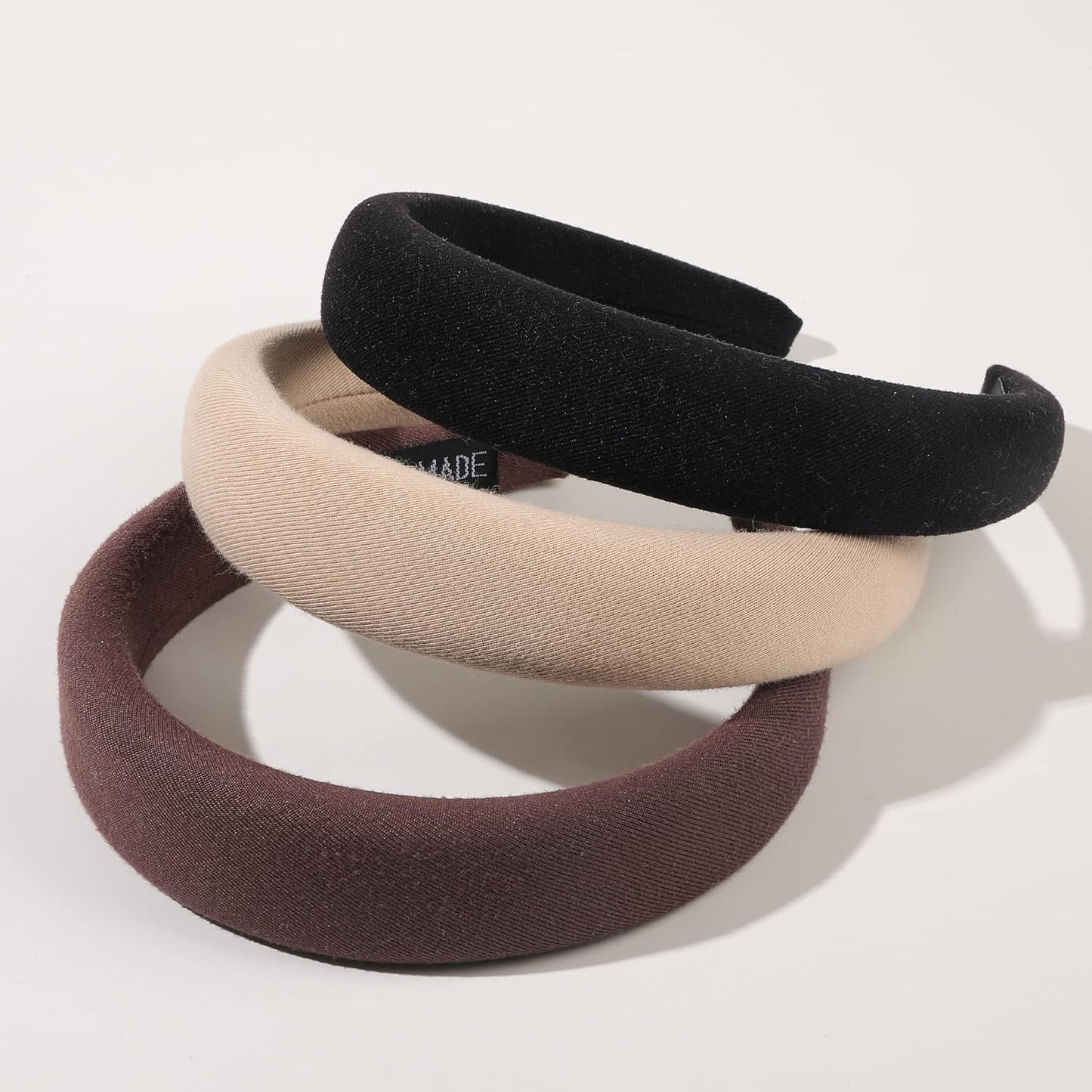 Ivyu Padded Headbands for Women- 3 Pcs Diademas Para Mujer De Moda Fashion Headband Hair Bands Neutral Puffy Headband