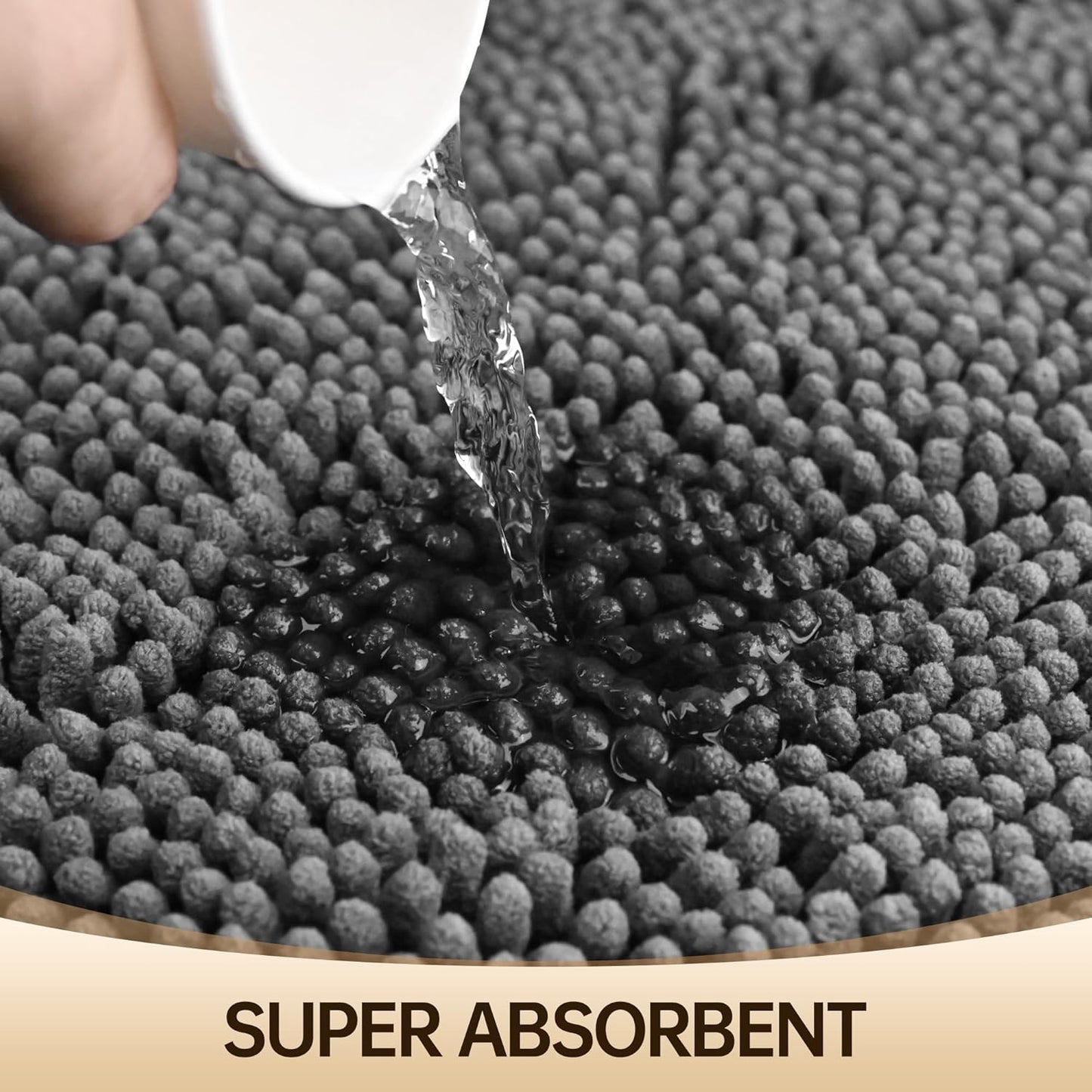 Amyracel Bathroom Rug Mat 30x48, Thick Soft Quick Dry Absorbent Chenille Bath Rug, Rubber Back Non Slip Machine Washable Bath Mat for Bathroom Shower Tub Floor