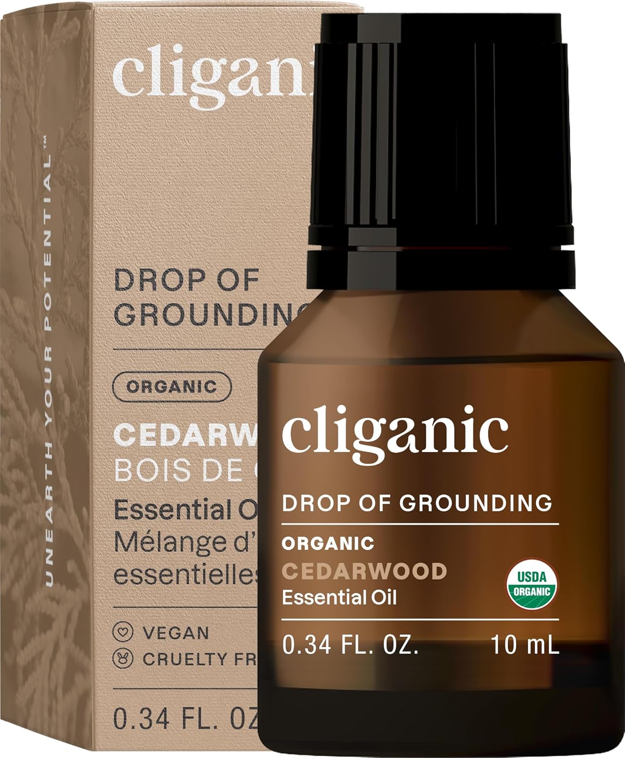 Cliganic Organic Cedarwood Essential Oil - 100% Pure Natural Undiluted, for Aromatherapy Diffuser | Non-GMO Verified (Packaging May Vary)