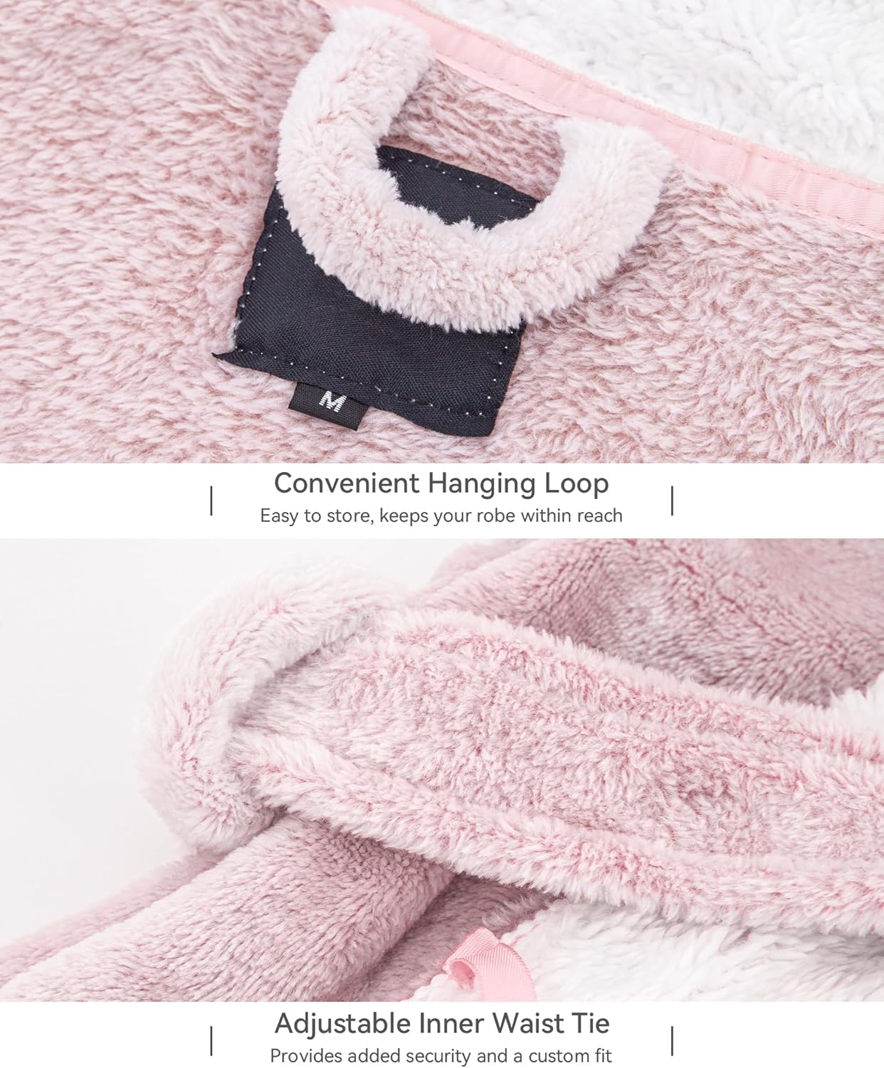 Plush Robes for Women - Womens Fleece Robes with Hood Long Cozy Bathrobe Soft and Warm Robe