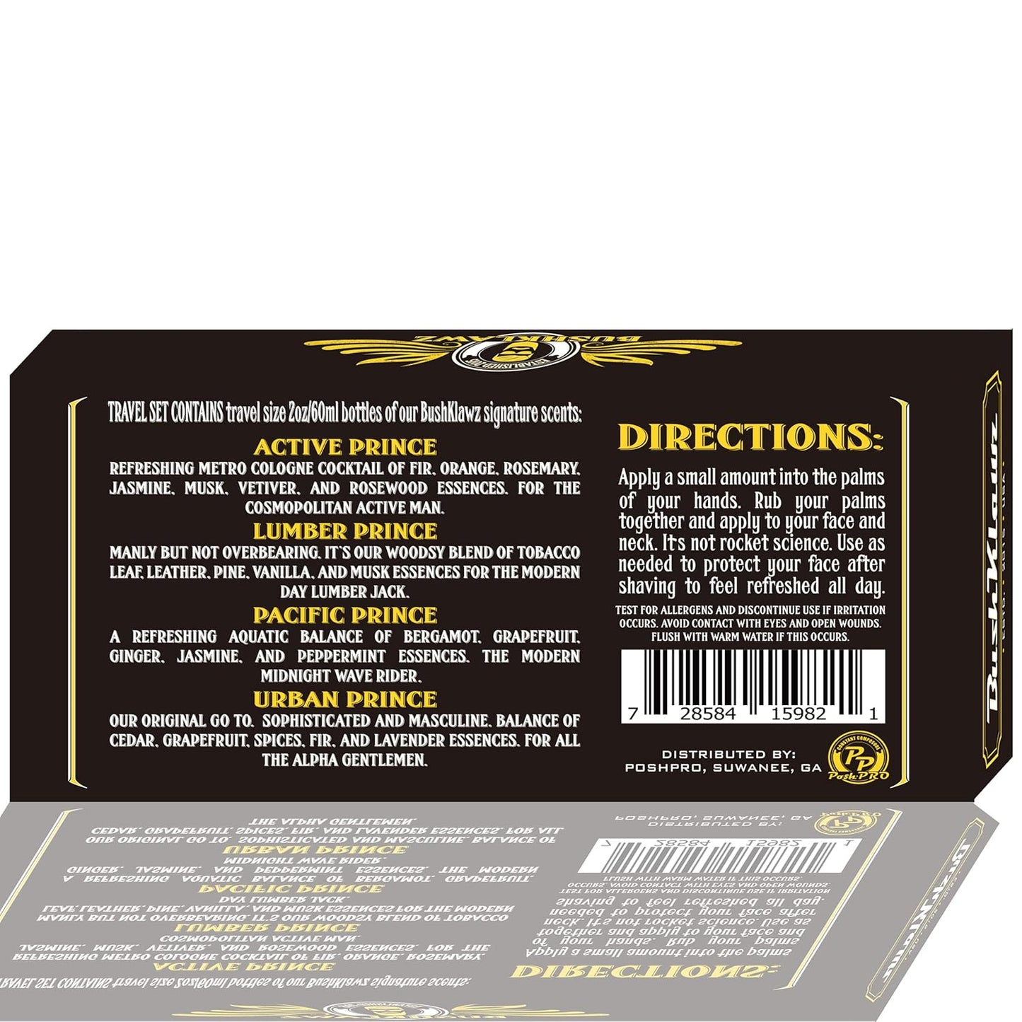 BushKlawz Classic Refreshing Cooling Soothing Barbershop After Shave Lotion Balm Toner Splash Variety Sampler Travel Kit Satisfy all Types of Viking Cannon Black Prime AfterShave Tonic Cologne