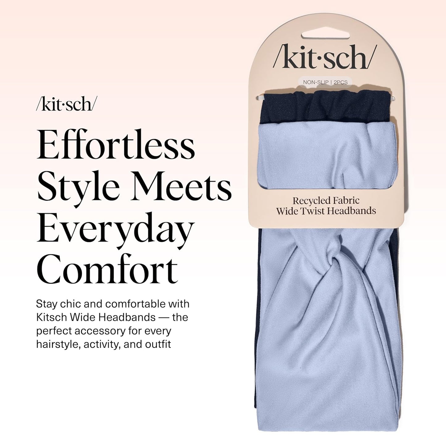 Kitsch Wide Headbands for Women - Fashion Sports Headband for Workout, Yoga, Gym, Running, Exercise | Stretchy Head Bands| Hair Accessories | Ideal Gifts for Women - Garden Bouquet, 2pcs