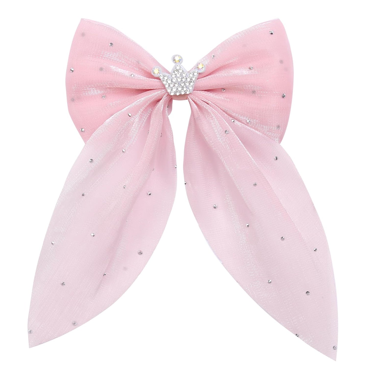 Elegant Hair Bow Set Sweet Styles with Crystal and Pearl Accents Fashion Hair Clips for Girls (Pink/Sliver/Black)