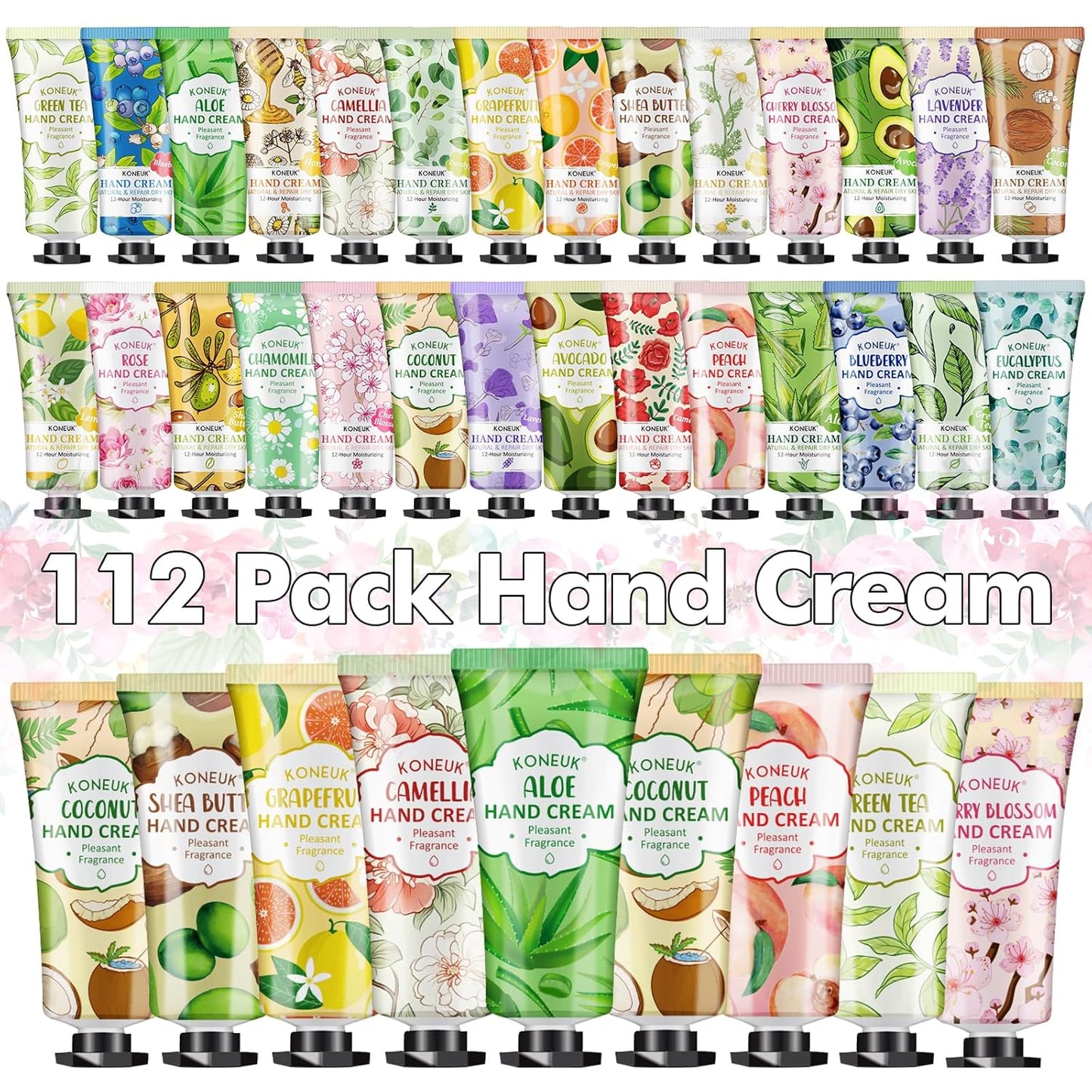 112 Pack Moisturizing Hand Cream Set, Christmas Gifts and Stocking Stuffers for Women, Bulk Hand Lotion Travel Size for Dry Cracked Hands, Mini Hand Cream for Mom Gifts, Teacher Gifts, Birthday Gifts
