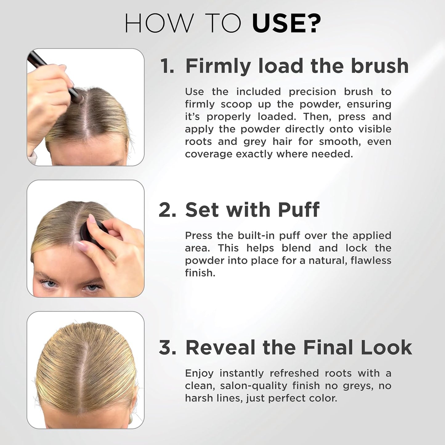 THICK FIBER Root Touch Up & Hairline Powder with Brush (LARGE 10g) – Covers Grey Roots, Thinning Hair & Bald Spots – Sweat & Water Resistant Hair Concealer for Women & Men (Blonde)