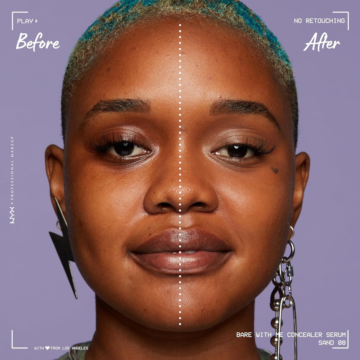 NYX PROFESSIONAL MAKEUP Bare With Me Concealer Serum, Concealer Makeup For Up To 24Hr Hydration - Sand