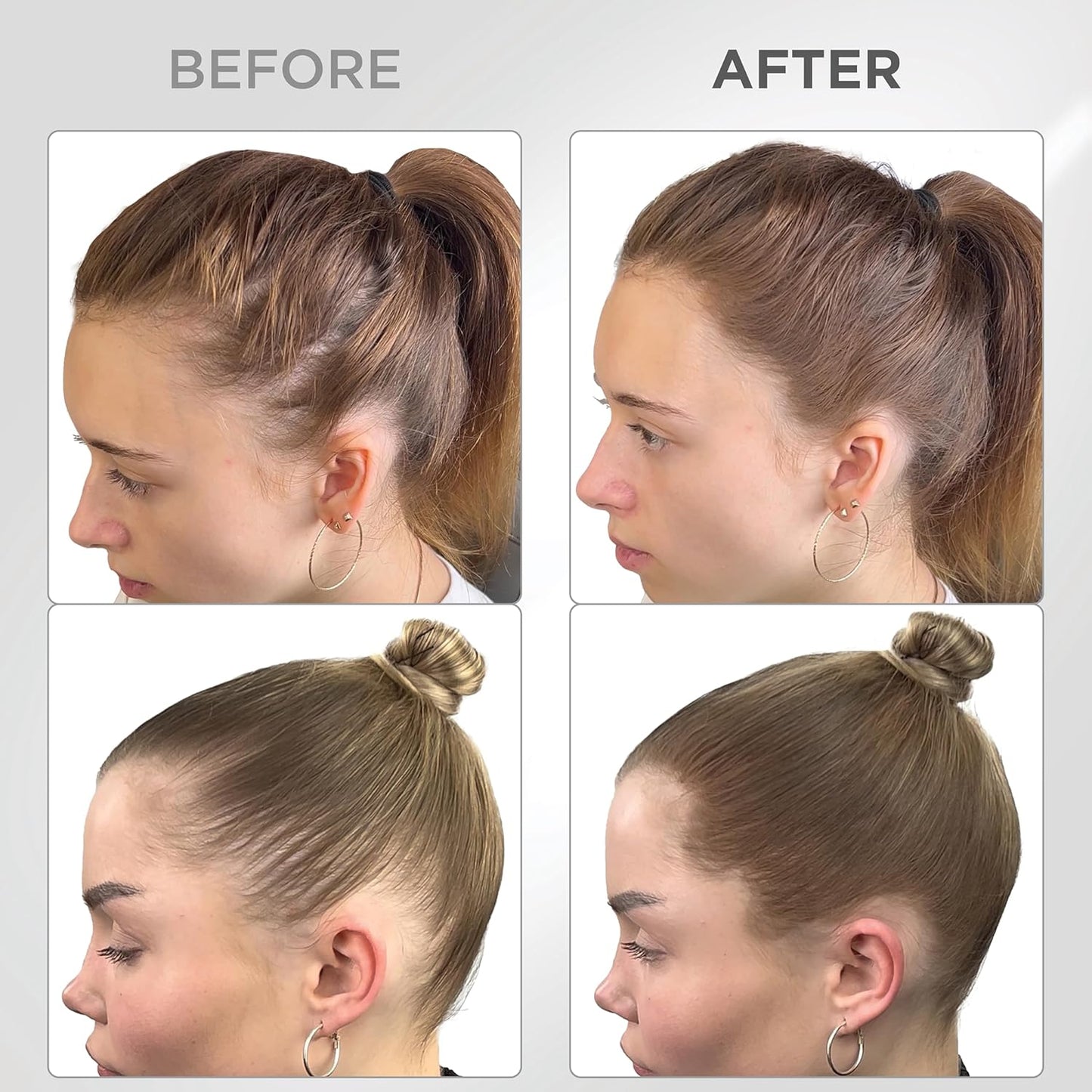 THICK FIBER Root Touch Up & Hairline Powder with Brush (LARGE 10g) – Covers Grey Roots, Thinning Hair & Bald Spots – Sweat & Water Resistant Hair Concealer for Women & Men (Light Brown)