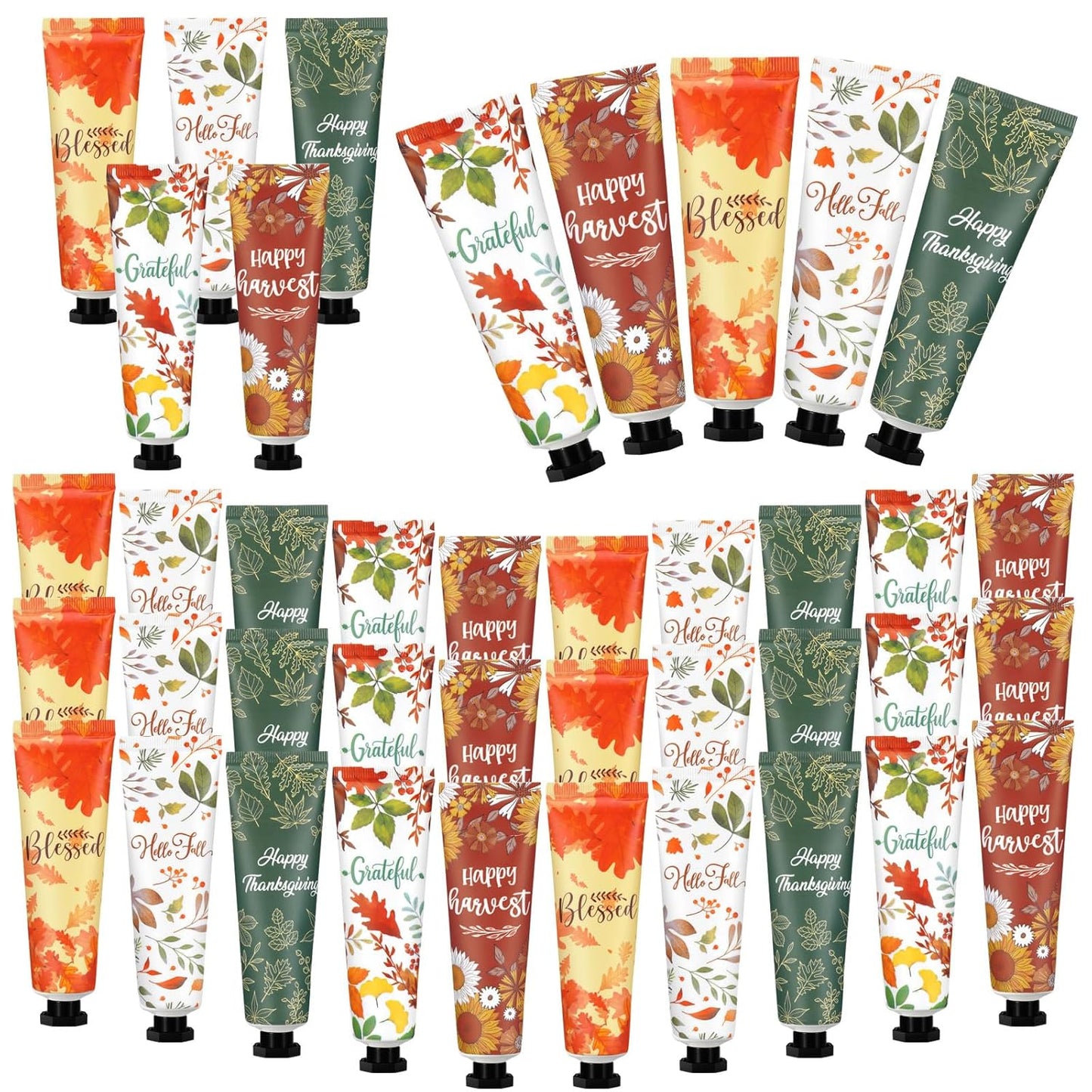 40 Pcs Thanksgiving Fall Hand Lotion Gifts Bulk for Women Maple Leaves Hand Cream 30ml Natural Botanical Fragrance Mini Lotion for Chapped Hands Travel Thanksgiving Autumn Party Supplies