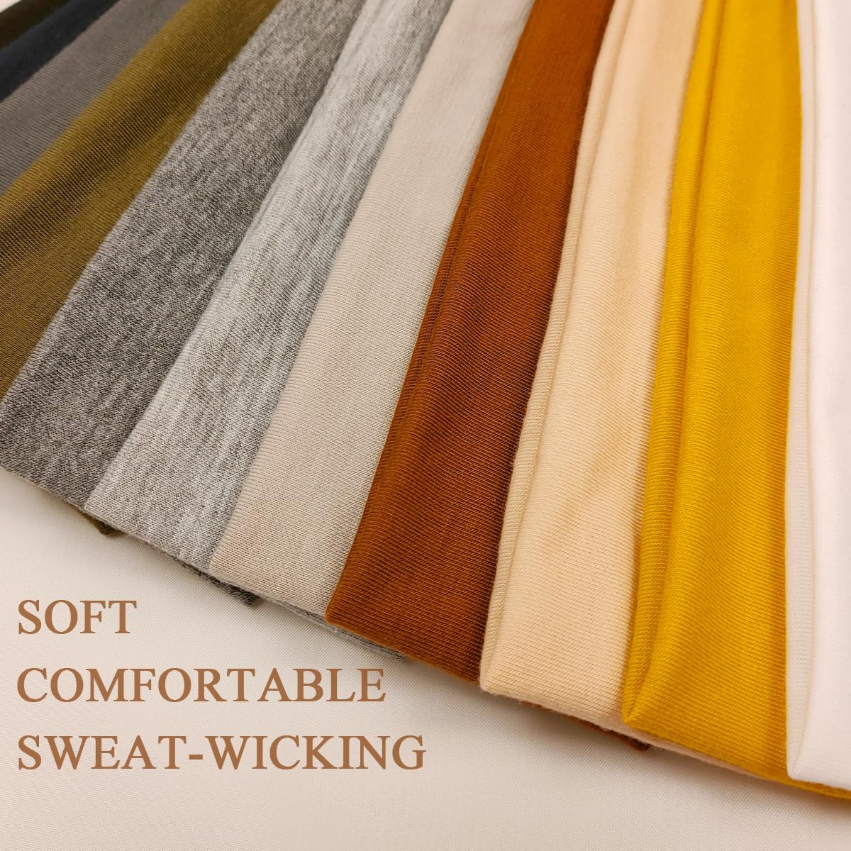 Headbands For Women Sweat Headband Yoga Elastic Head Bands Women's Hair Band Workout Hairbands Accessories 12 Pack