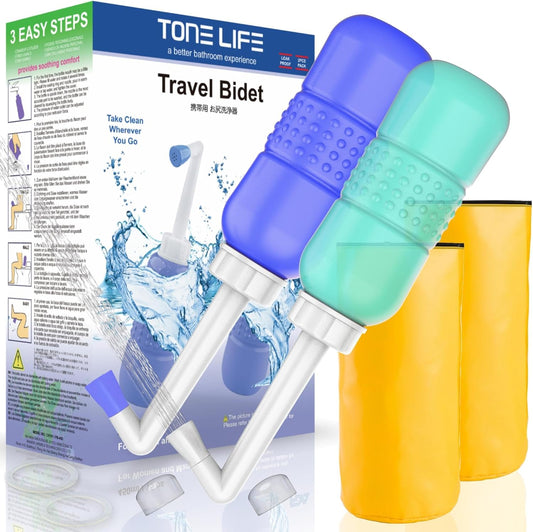 2PCS Blue+Green Peri Bottle for Postpartum Essentials, Feminine Care - 15oz Peri Bottle for Postpartum Perineal Care- Baby Travel Bathing kit, Portable Bidet for Travel,Birth Tears, Hemorrhoids, Pain