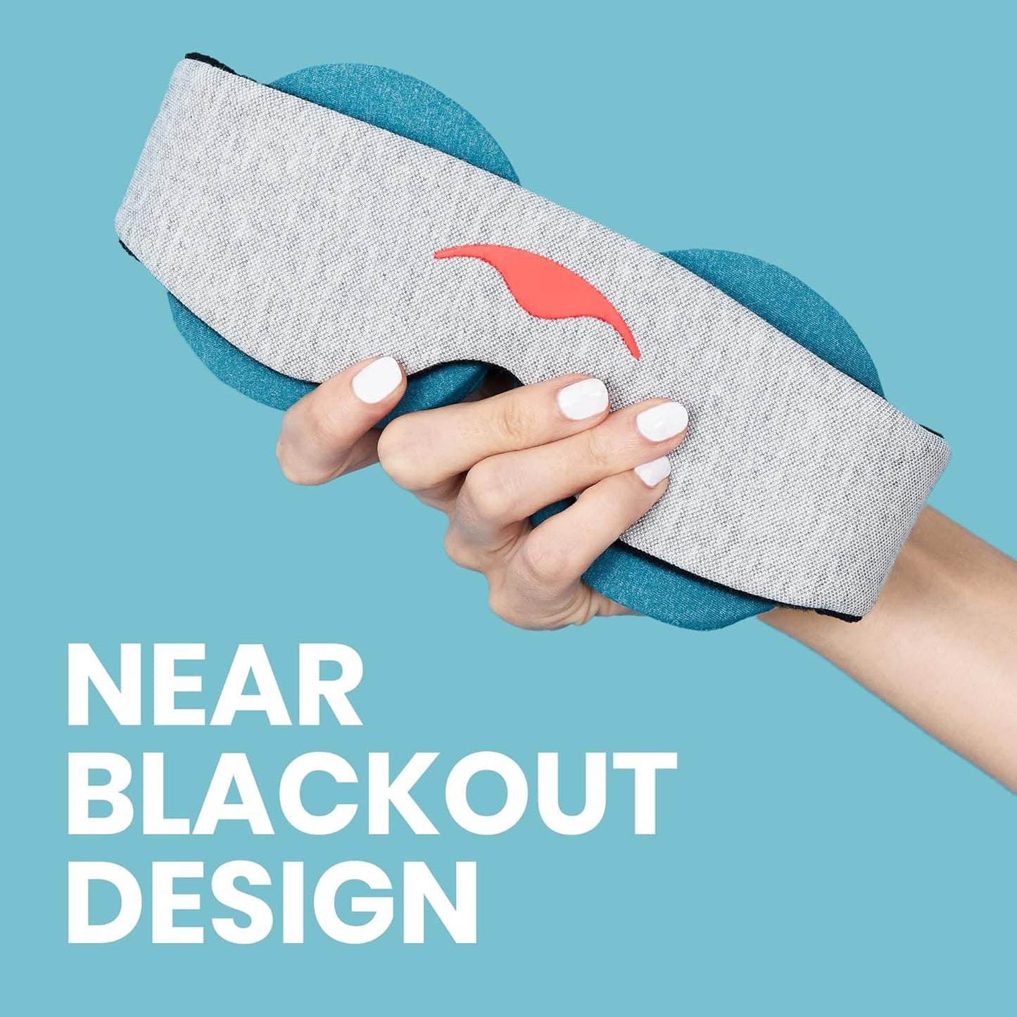 Manta Cool Sleep Mask – Blackout Eye Mask with Reusable Cooling Pads, Zero Eye Pressure and Adjustable Strap for Soothing Cool Relief