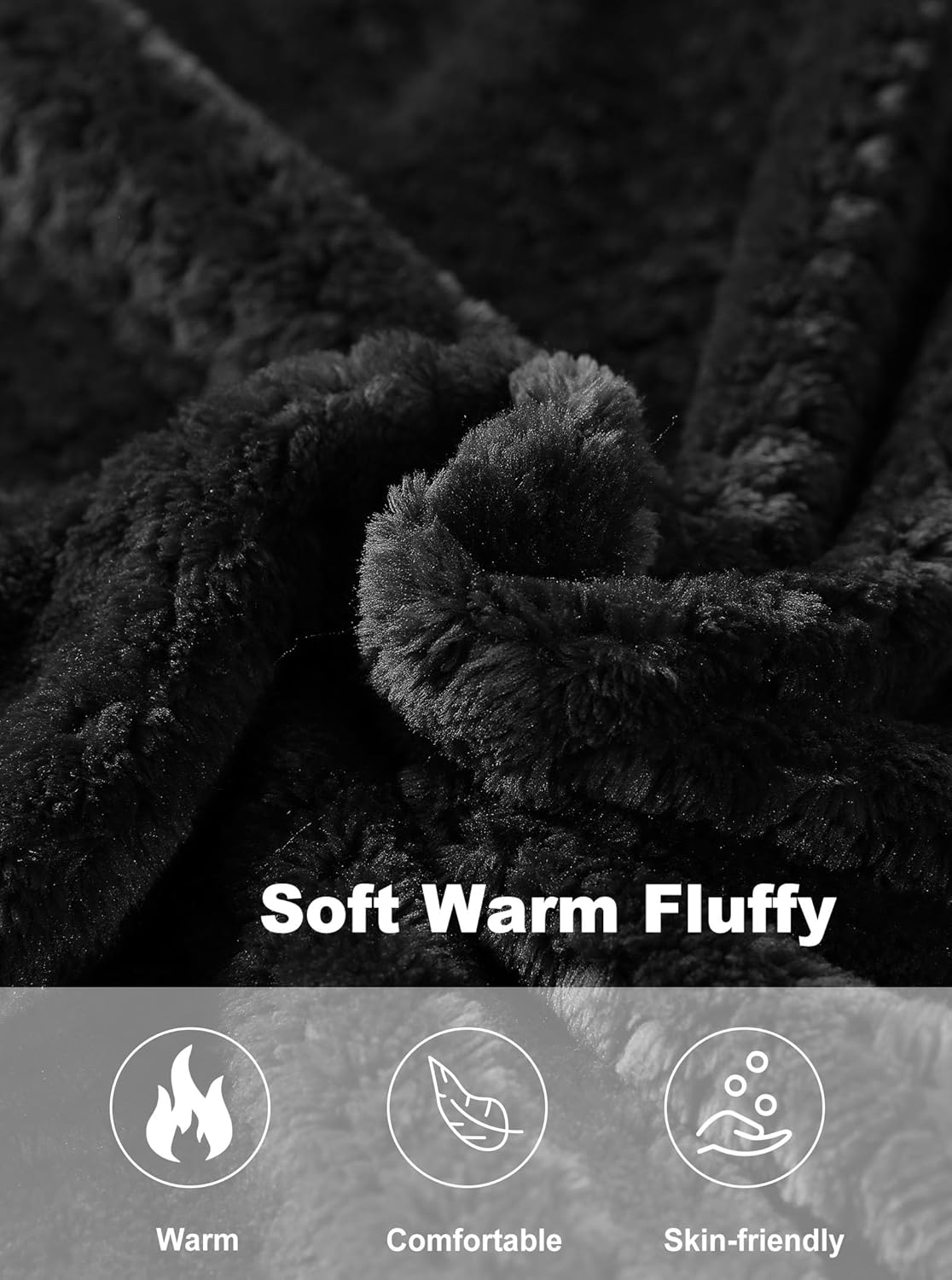 Artfasion Womens Fleece Robe Plush Long Zip Front Bathrobe with Pockets Warm Soft Zippered Bathrobes for Women