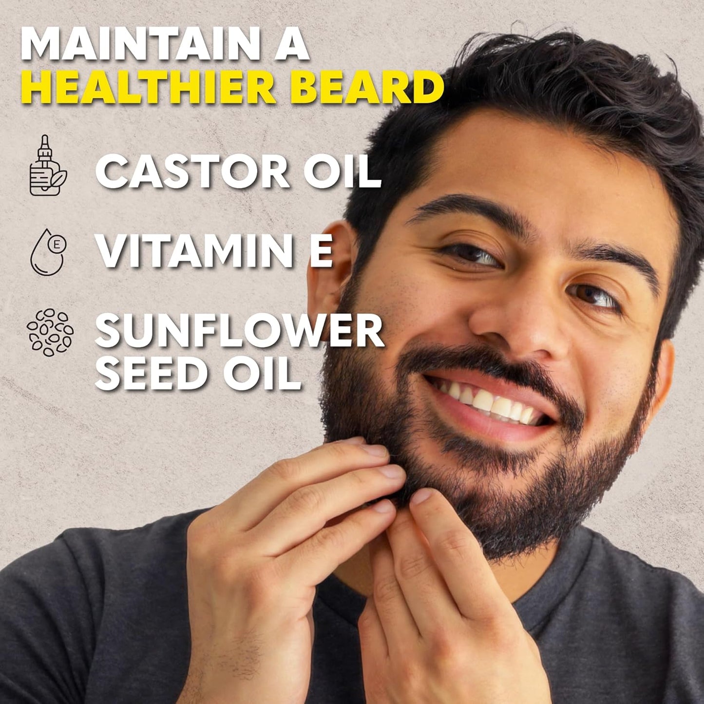 The Beard Club Beard Oil for Men - 2oz Classic Sandalwood Natural Beard Oil with Castor & Amber Oils - Beard & Mustache Conditioner - Hydrates, Softens & Soothes Dry Skin - Strengthens Hair Follicles