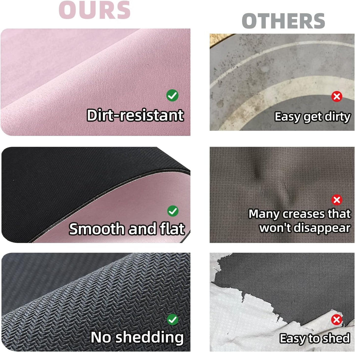 Pink Bath Mat, Bathroom Rugs Non Slip Washable Thin Absorbent Quick Dry Bath Mat Fits Under Door Bathroom Floor Mat Perfect for Bath, Shower, or Sink 24"x36" Pink