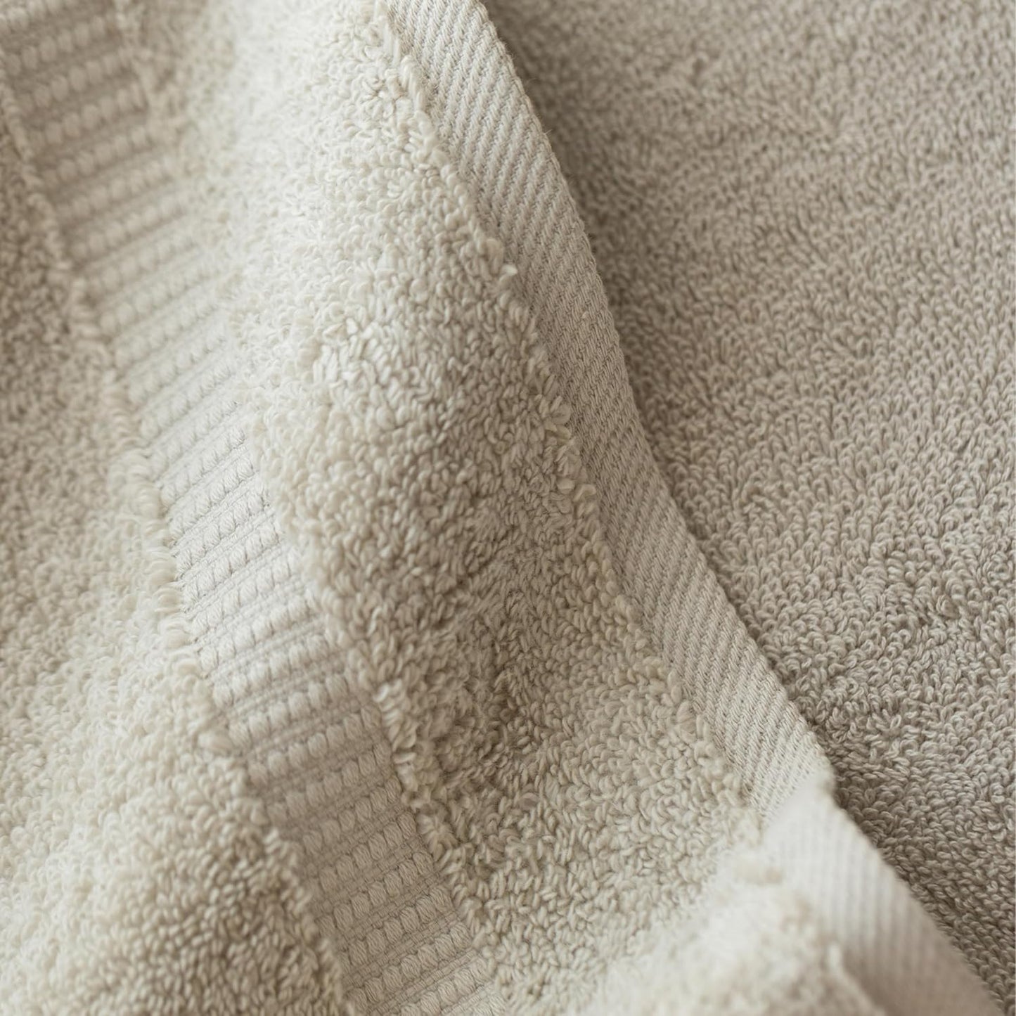 SALBAKOS 100% Turkish Cotton Washcloth Set of 12 13x13 inch | Heirloom Quality | Hotel & Spa Collection | Ultra Soft, Super Absorbent, Washcloth Towels | Made in Turkey (Stone, 12 Washcloths)