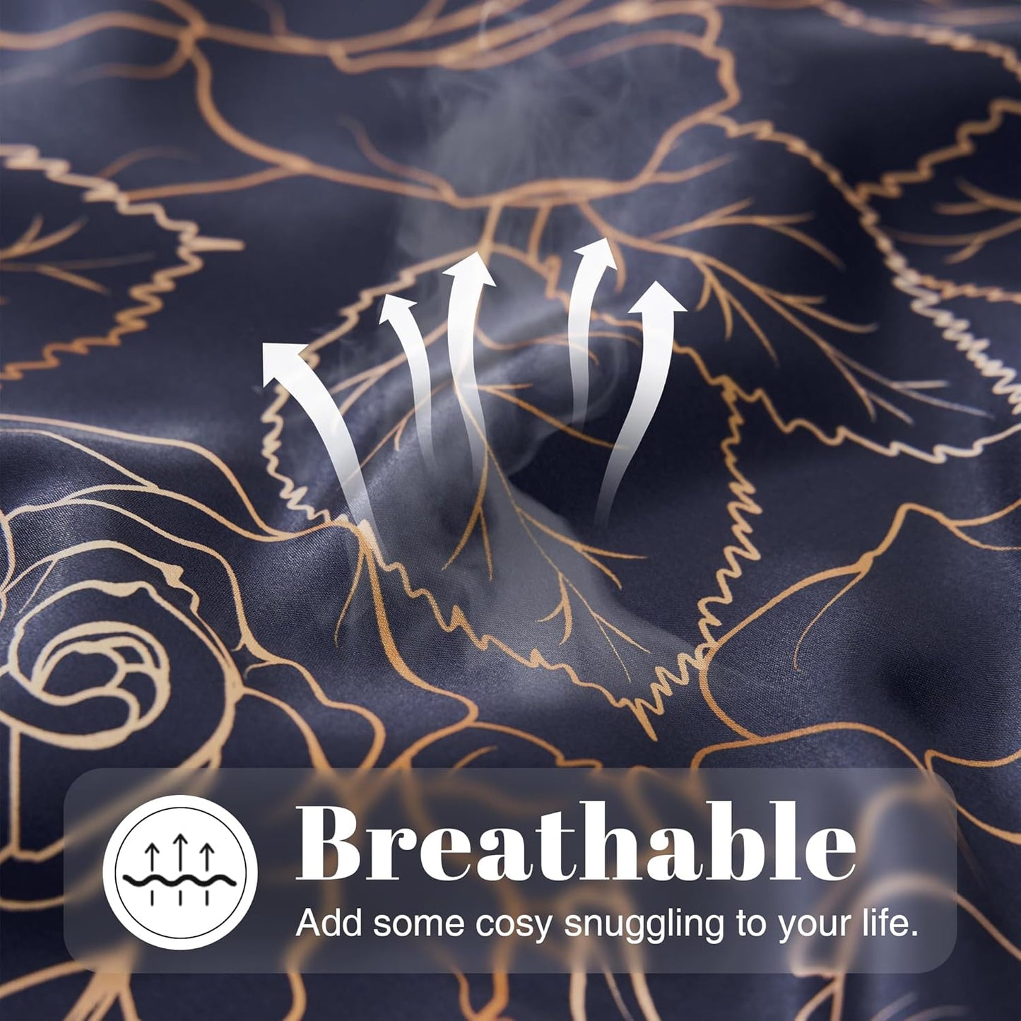 EXQ Home Satin Pillowcase for Hair and Skin Queen - Printed Blue Rose Silk Pillowcase 2 Pack 20x30 inches - Satin Pillow Cases Set of 2 with Envelope Closure, Gifts for Women Men