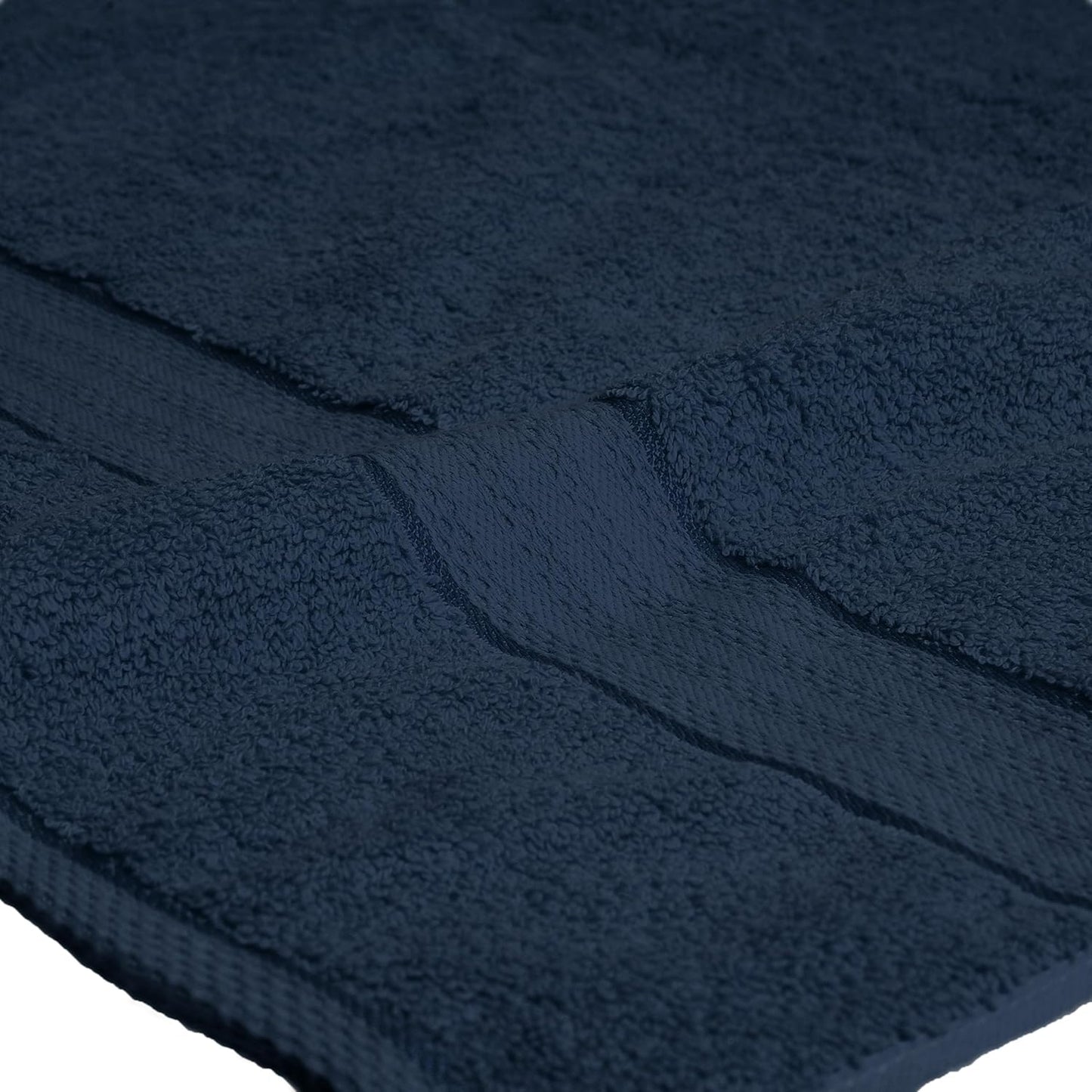 GLAMBURG 700 GSM Premium 8-Piece Towel Set - Contains 2 Bath Towels 30x54, 2 Hand Towels 16x28, 4 Wash Cloths 13x13 - Luxury Hotel & Spa Quality - Durable Ultra Soft Highly Absorbent - Mineral Blue