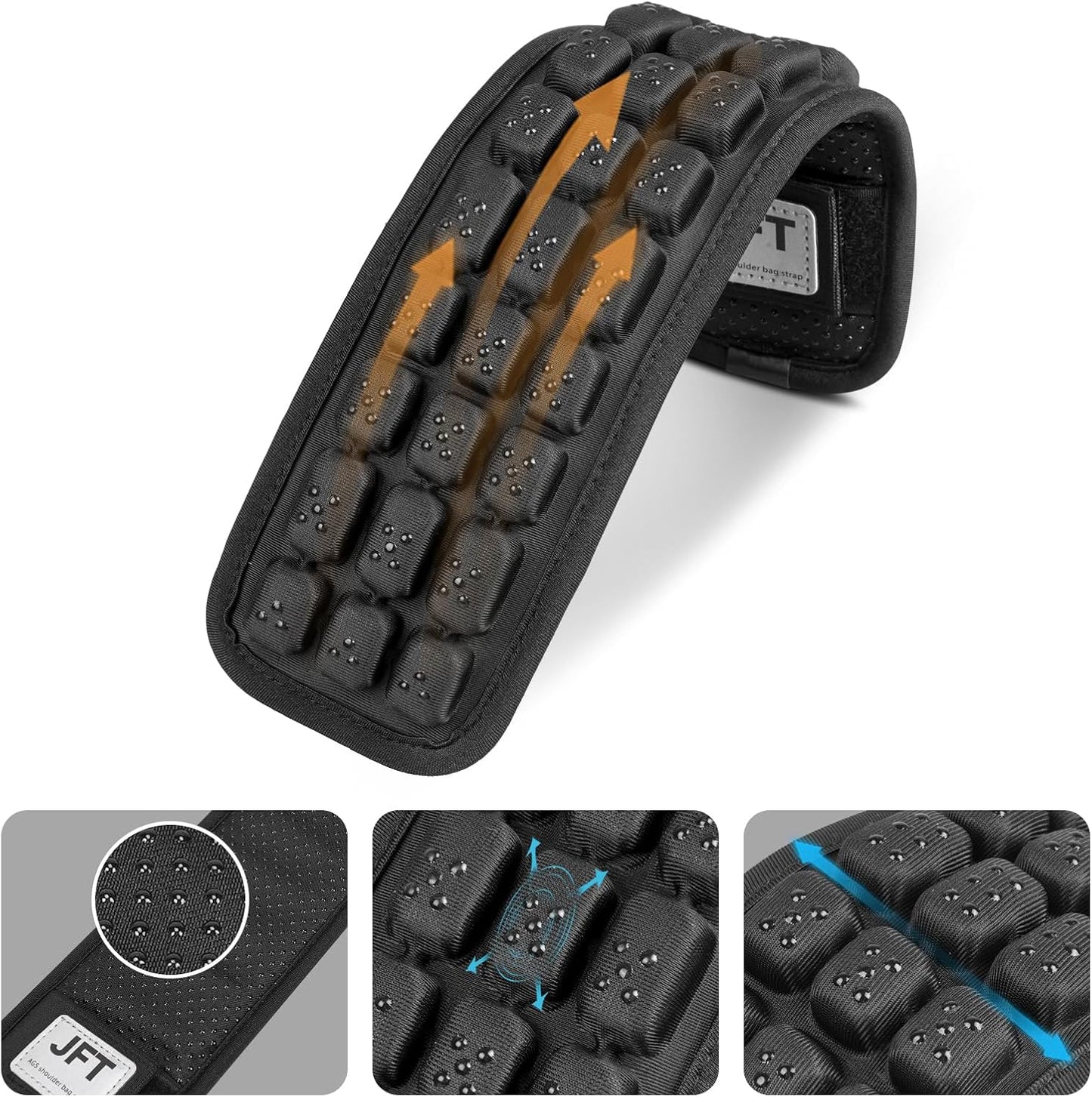 Shoulder Strap Pad of 3D Air Cushion, Backpack Accessories, Non-Slip Shoulder Strap Pad, for Hiking and Camping Bags