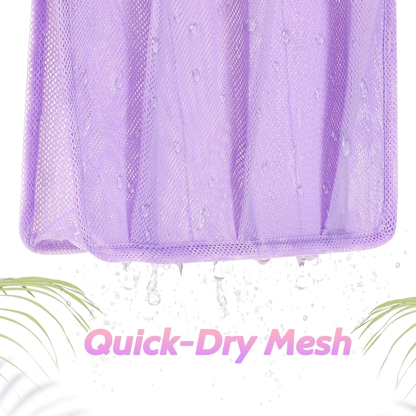Portable Mesh Shower Caddy, Gym Travel Camp Dorm Room Essentials for College Student Girl, Purple Bathroom Shower Bag