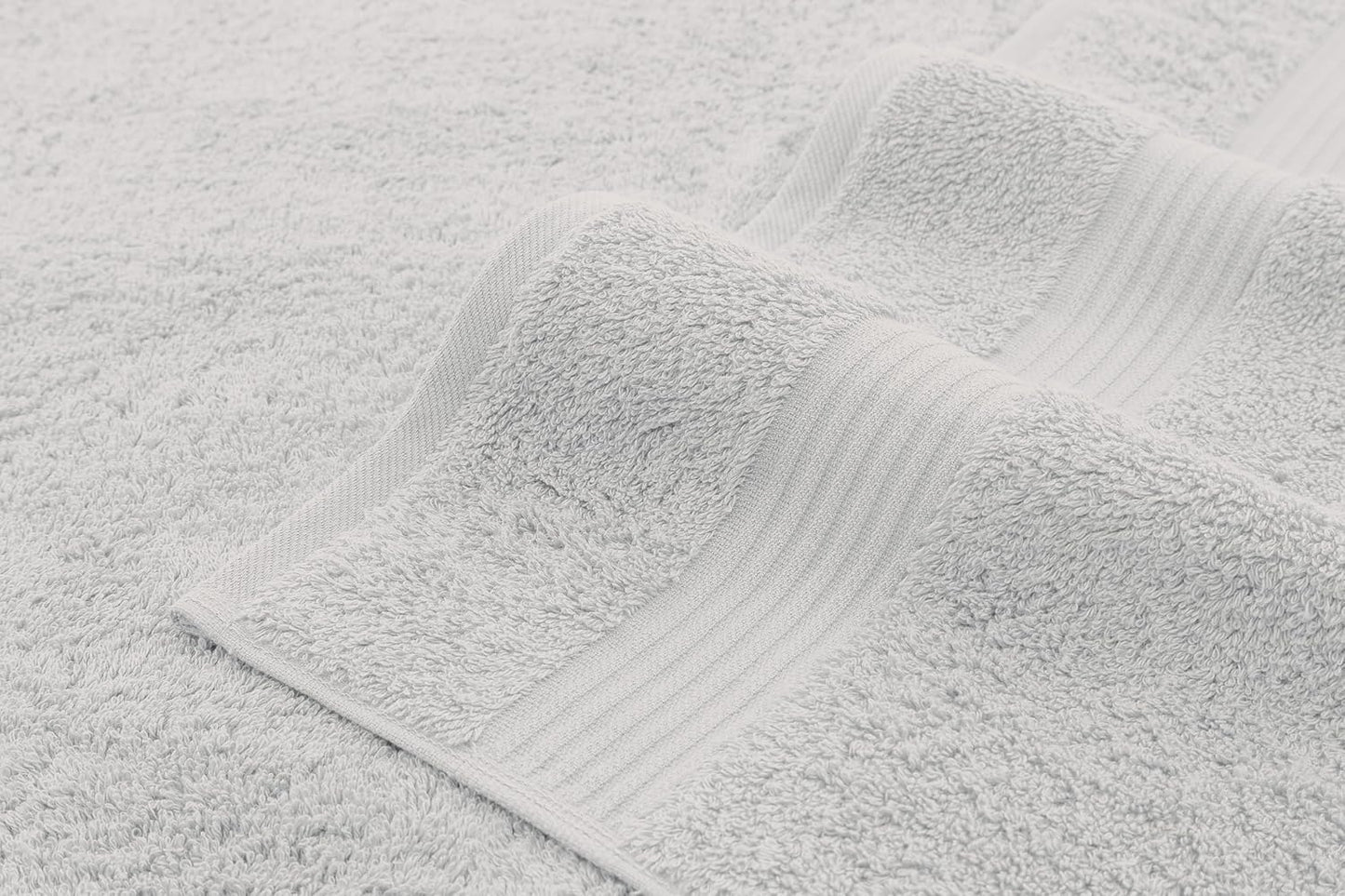 American Veteran Towel, 100% Cotton Turkish Bath Towels for Bathroom 4 Pack, 27x54 Extra Large Premium Soft Drying Bathroom Towels, Silver Grey