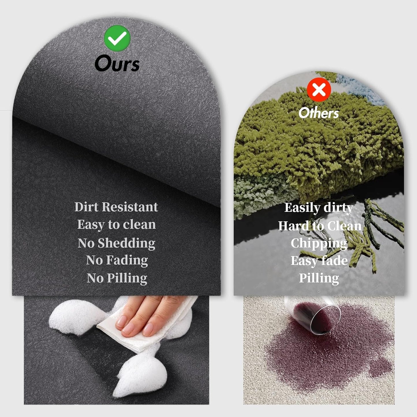 Diatomaceous Earth Bath Mat Rugs Quick Dry Super Absorbent Non Slip Rubber BottomThin Bathroom Mat Fit Under Door, Floor Rugs in Front of Bathtub,Shower Room,Sink,Washable, 17" x 32", Dark Grey