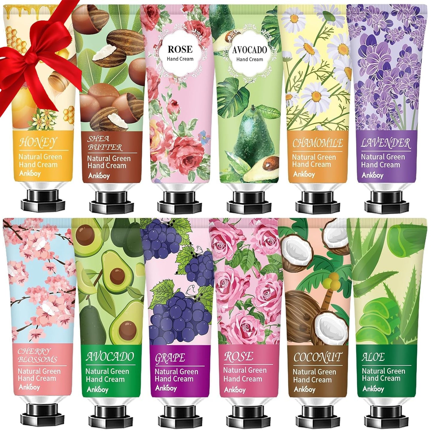 12 Pack Hand Cream for Dry Cracked Hands,Stocking Stuffers for Women,Teengirls,Christmas Small Gifts, Natural Hand Lotion Travel Size,Bridesmaid Gifts;Teacher Appreciation Gifts