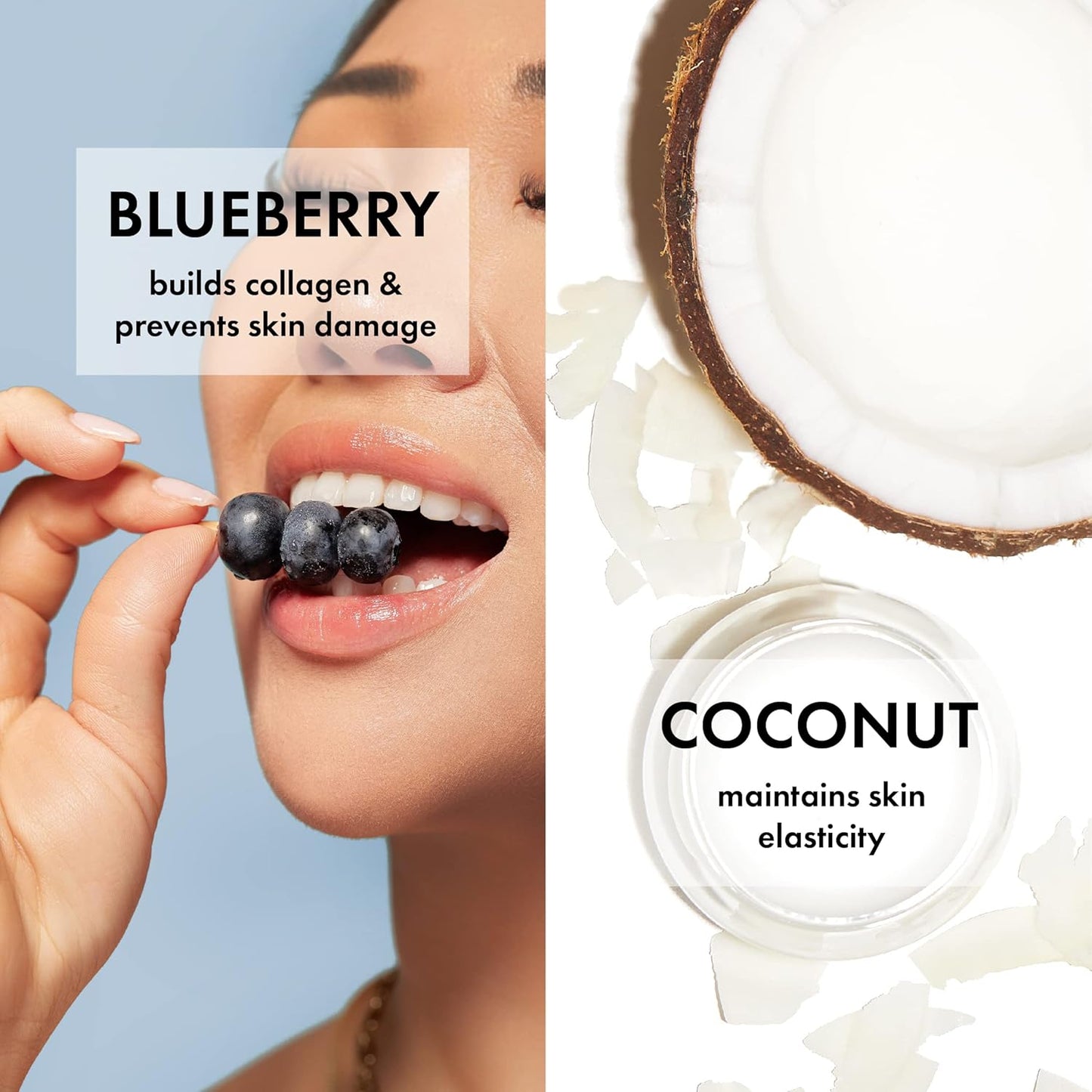 ESW Beauty Blueberry Coconut Milk - Firming Plant-Based Milk Face Mask (6-Pack) - Rejuvenating with Blueberry & Coconut for Mature Skin - Firms & Reduces Fine Lines