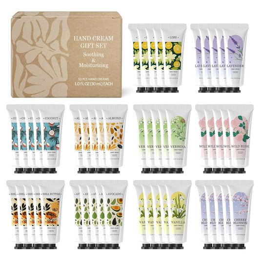 Green Canyon Spa 50 Pack Hand Lotion Bulk Mini Lotion Bulk Hand Lotion Travel Size Thanksgiving Gifts Christmas Gifts Stocking Stuffers and Bridesmaid Gifts
