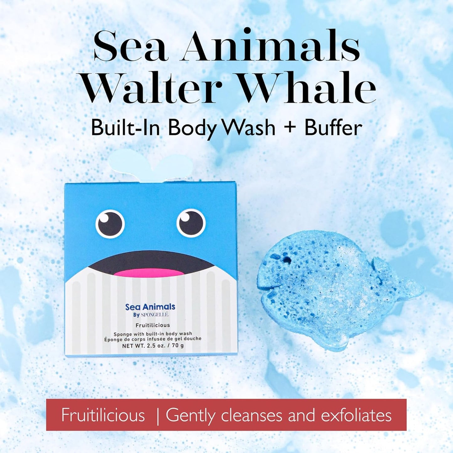 Spongelle Sea Animals Walter Whale