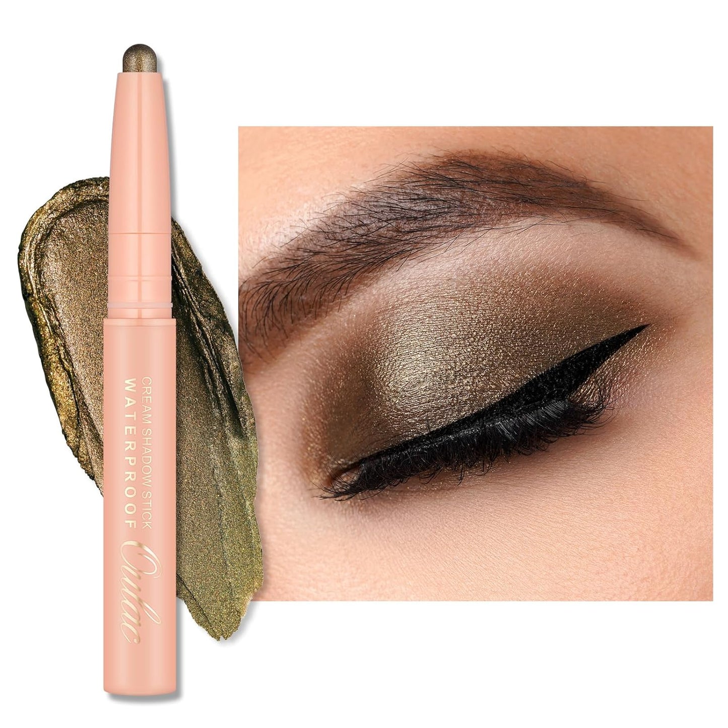 Oulac Twist-Up Eyeshadow Pencil – Waterproof Creamy Stick Blendable Texture, Vegan & Cruelty-Free Eye Makeup, 1.25g, 03 Sweet and Sour