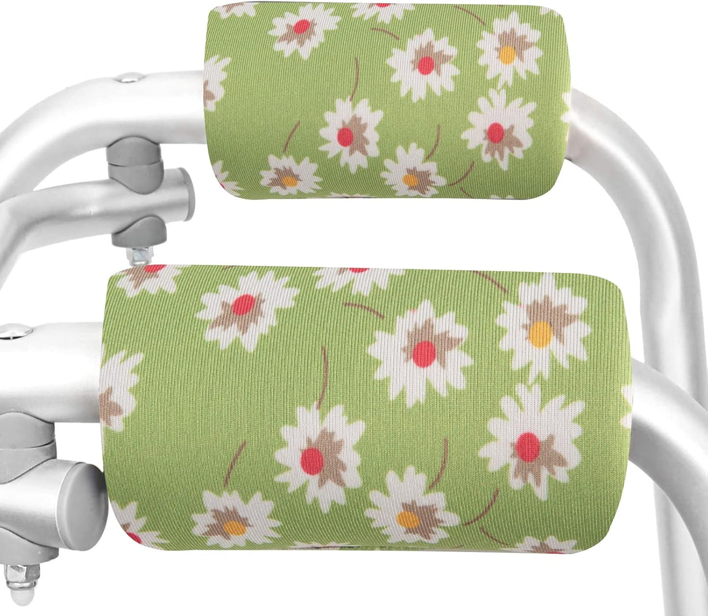Spring Seaon Universal Walker Handle Padded -Hand Grip (2 Pack) Covers Non-Slip Cushion Padding for Folding Rolling Walker,Rollator Handle-Crutch Handle Pad Grips- Mobility Aid