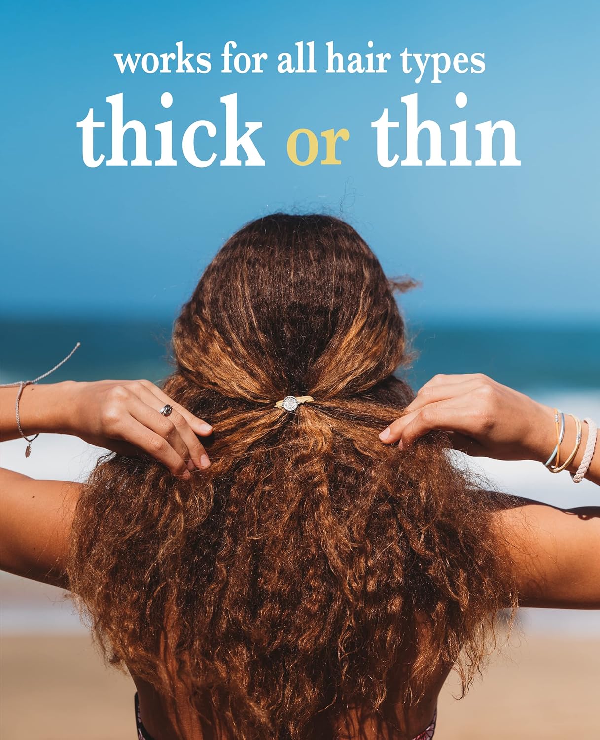 K'lani Hair Tie Bracelets for Women - Elastic Hair Bands That Double as Stylish Jewelry - Imagine - Medium