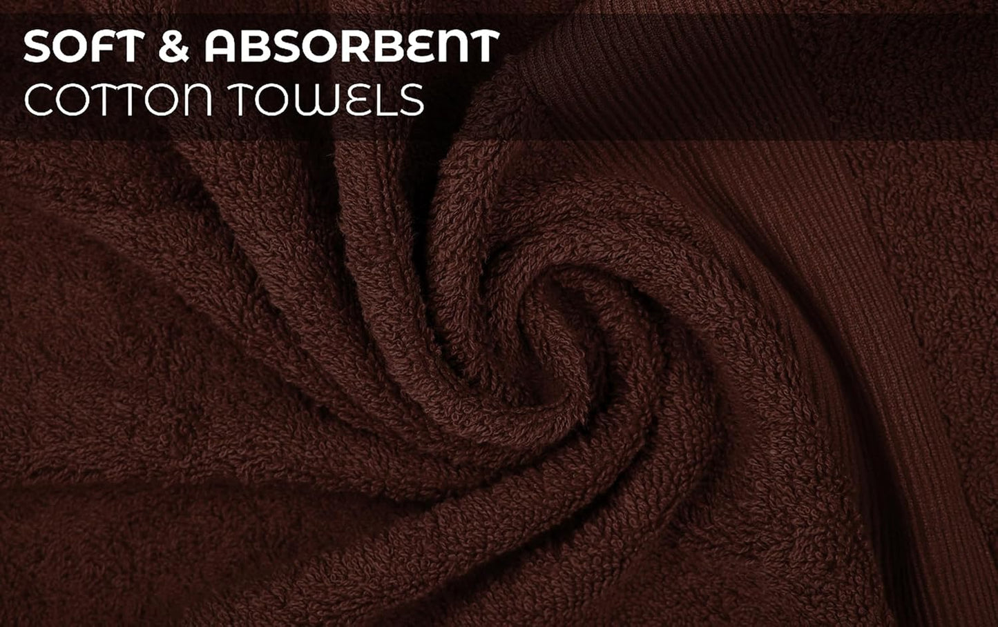 Softolle Luxury Bath Towels Set of 4 (27” x 54”) | Towels for Bathroom | Super Soft | Highly Absorbent Towels for Home, Spa, Gym (Brown)