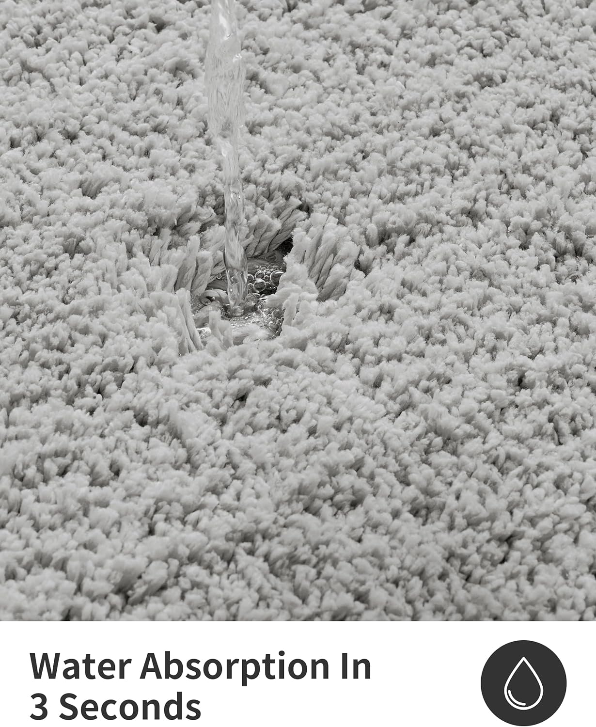 ILANGO Grey Bathroom Rugs 70" × 24" Non Slip & Super Absorbent Extra Thick Soft, Washable Bath Carpet Runner for Floor, Microfiber Plush Shaggy Bath Mats with Rubber for Bedroom Bathtub Shower Room