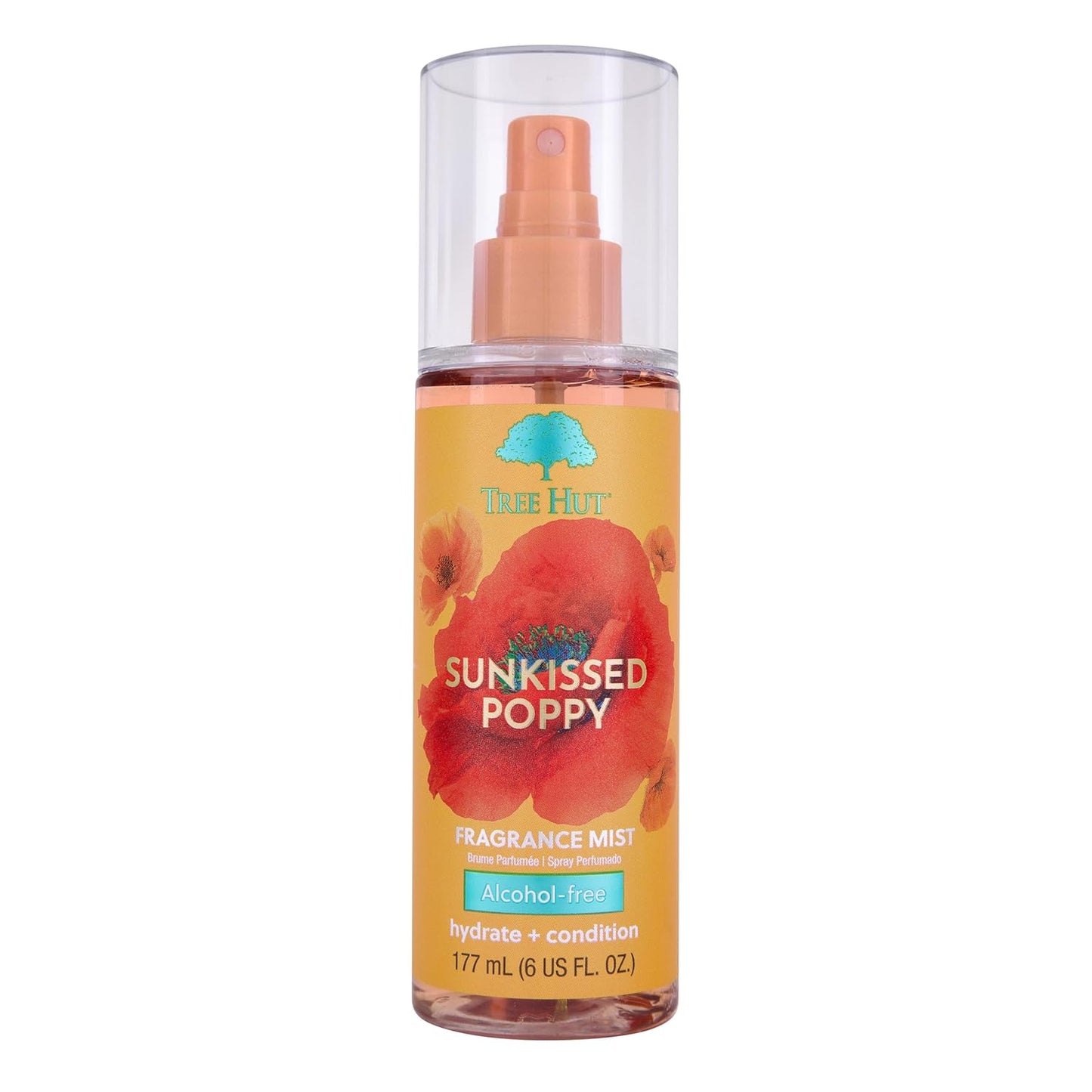 Tree Hut Sunkissed Poppy Fragrance Mist, Spritz On for a Refreshed Feel or Layer with Your Favorite Scents, Versatile Body Spray, 6 fl oz.
