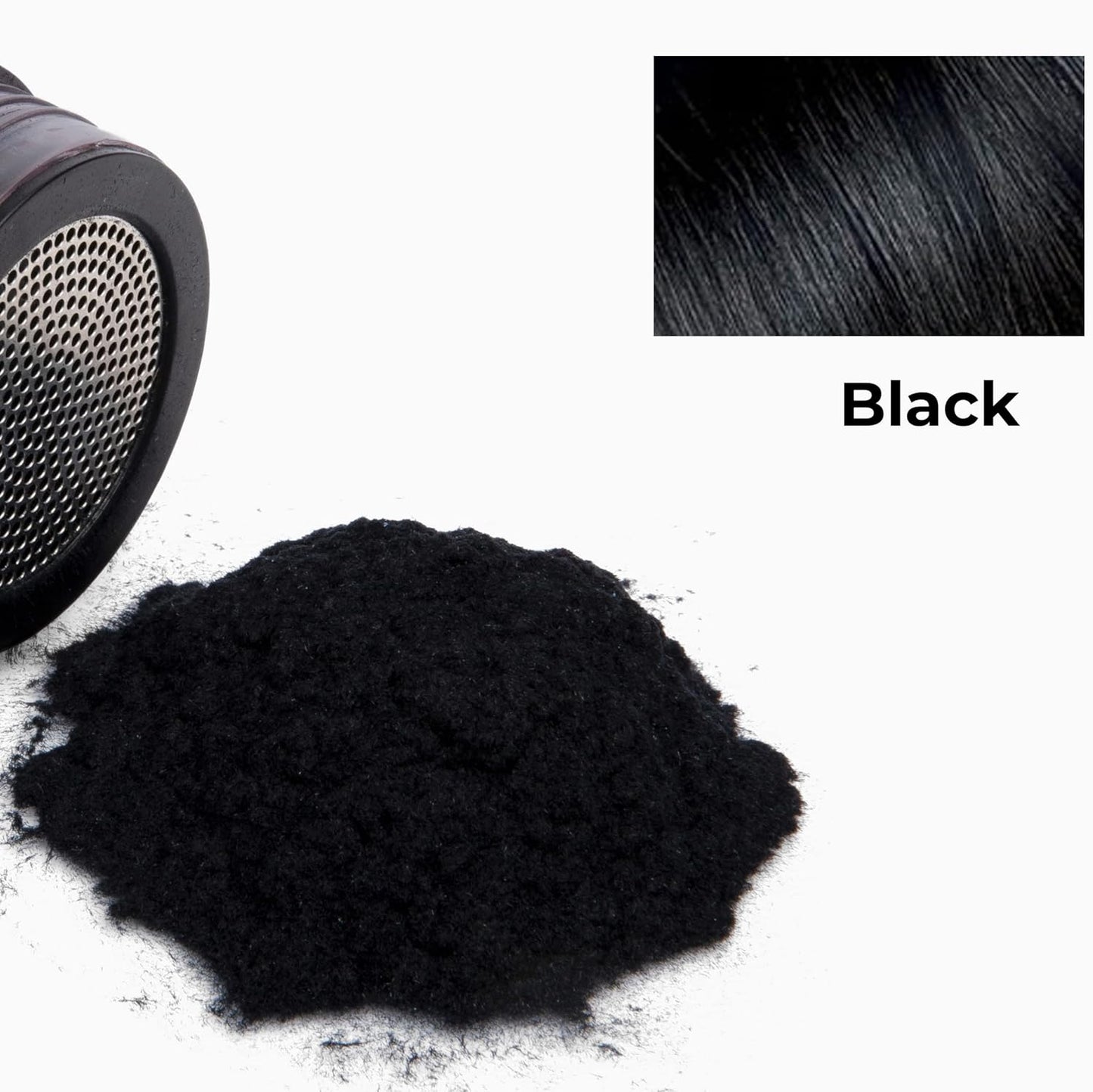 Hair Powder For Thinning Hair. Makes Thin Hair Look 10X Fuller, Covers Bald Spot Instantly. All-Natural Hair Building Fiber. Trial Size (10-Day Supply). Black