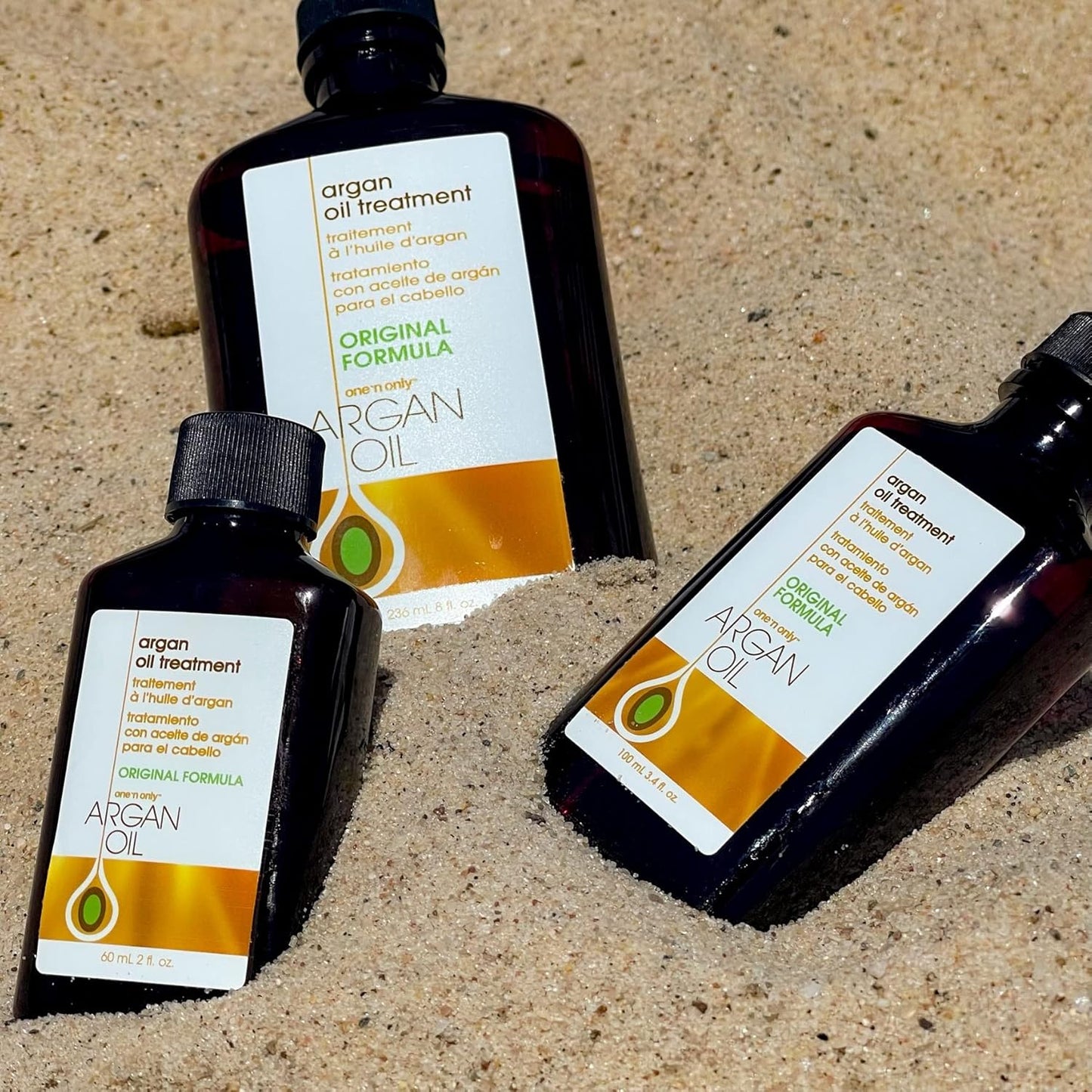 One n Only Argan Oil Hair Treatment - Lightweight & Hydrating Hair Oil for Natural, Wigs & Extensions - Shine Enhancing, Heat Protectant & Frizz Control (8 oz, 2pk)